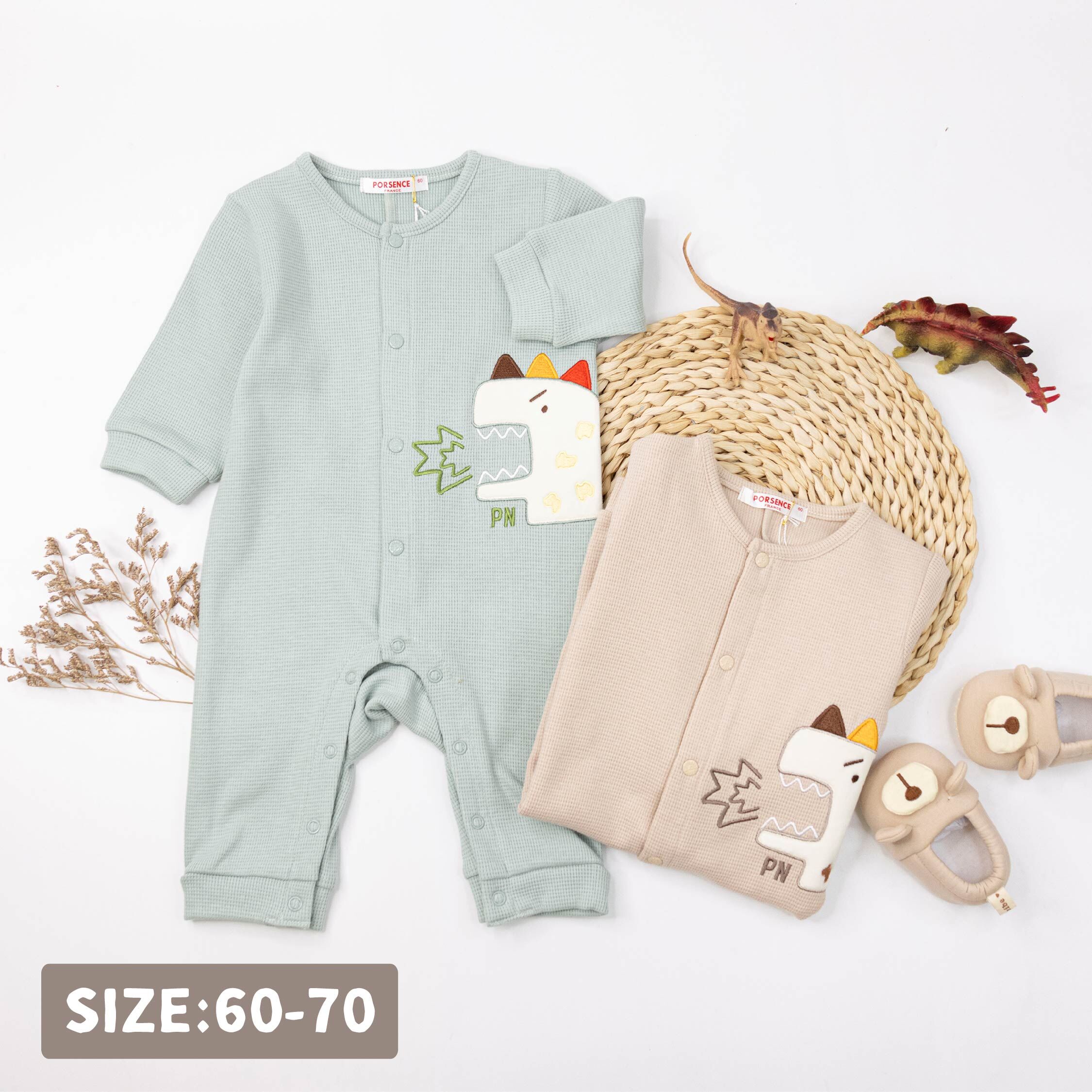 波紳士【12521】恐龍超聲波華夫格連身裝/連身衣＊二色