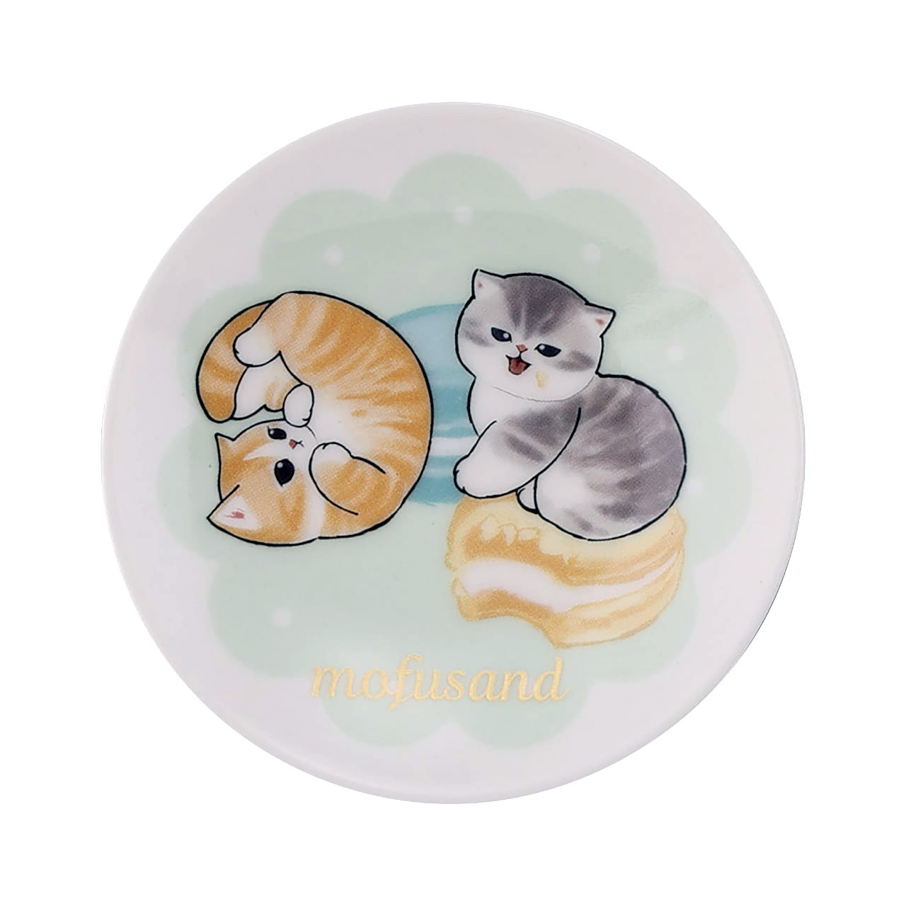 日本Yamaka mofusand Φ9cm瓷器碟 -馬卡龍 -MFS11-333