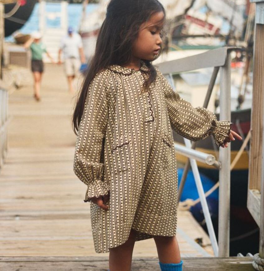 Misha & Puff  長袖束口花邊洋裝  Monroe Dress - Raffia Little House Floral