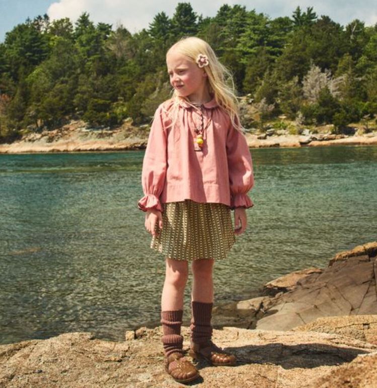 Misha & Puff  花瓣領上衣  Monroe Top - Rosewood