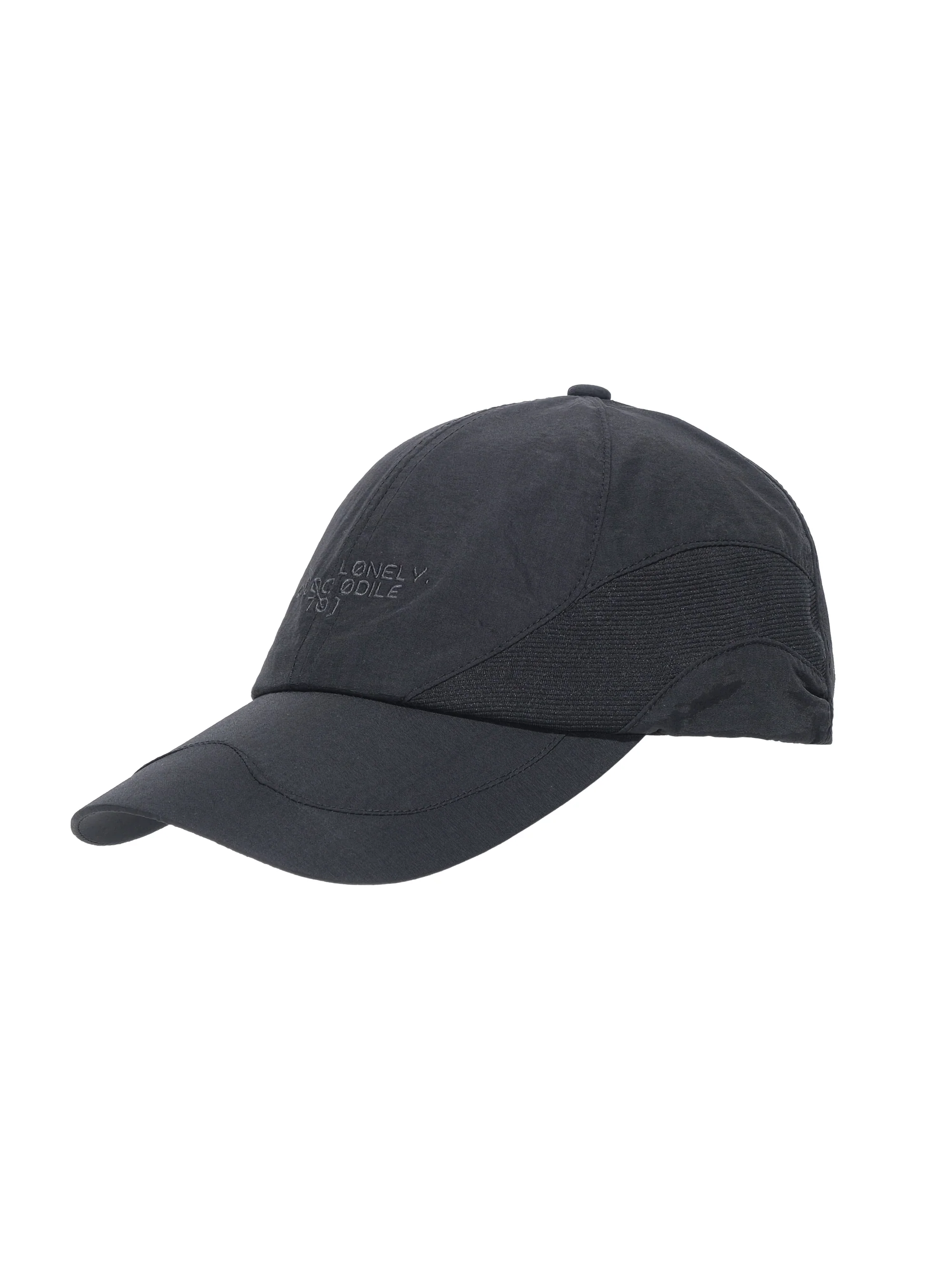 S25-OL-C Octo x Lonely.crocodile Scaled Curve Cap - Black