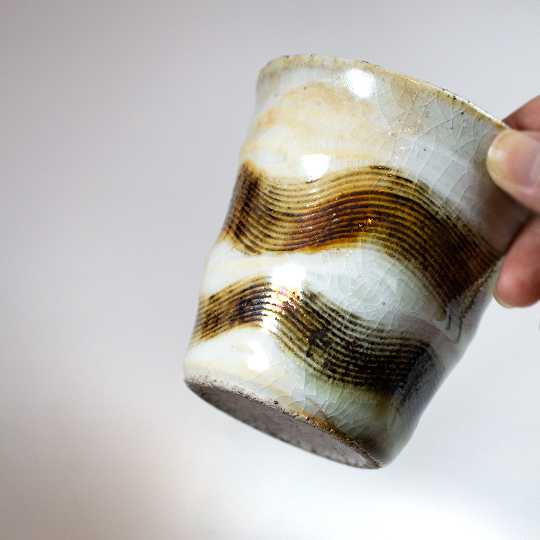 梨影刷金公道杯