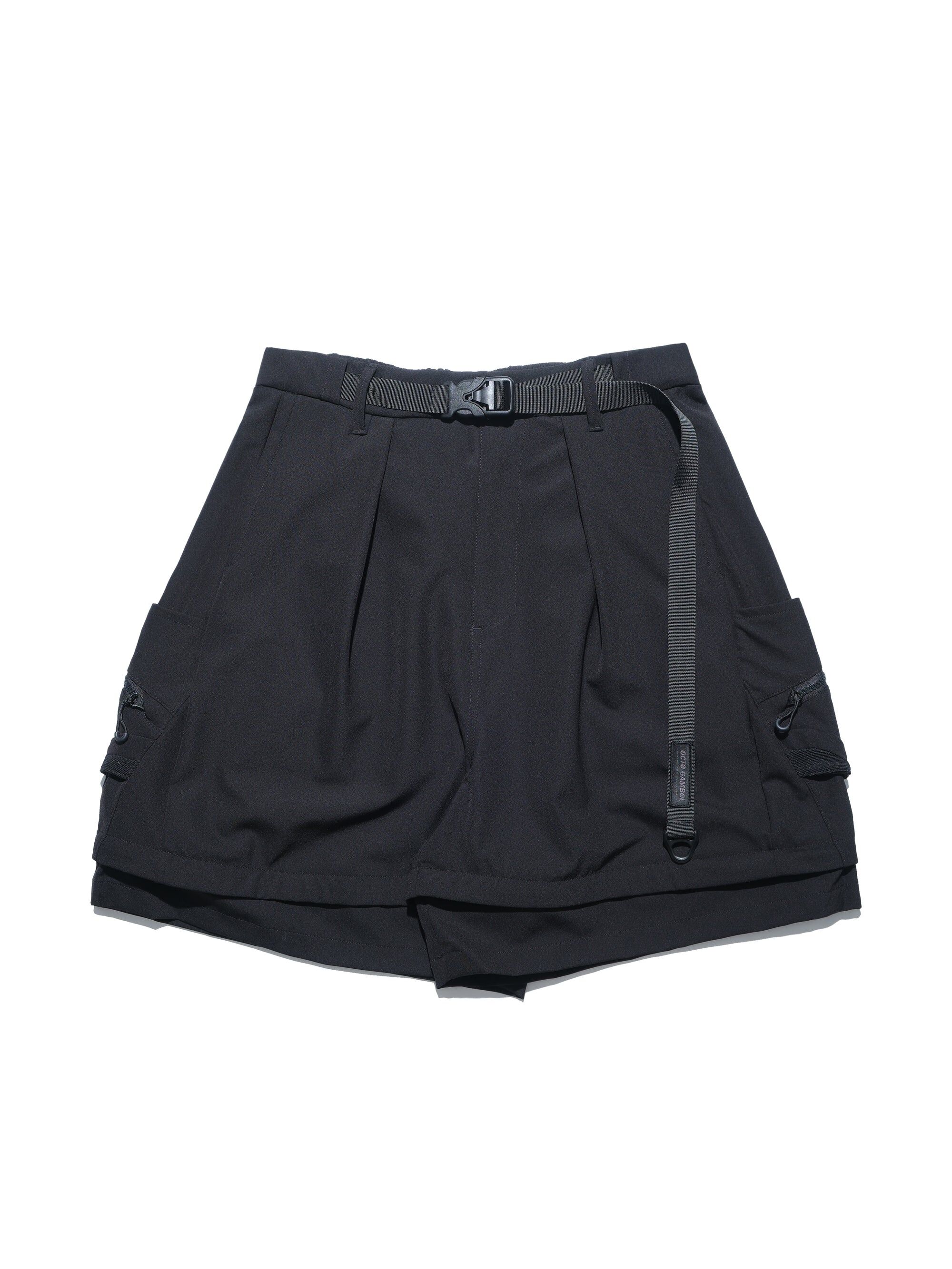 S25-OL-P Octo x Lonely.crocodile Dual Scale Detachable Pants - Black