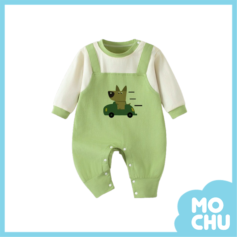 驅車小狗長袖連身衣