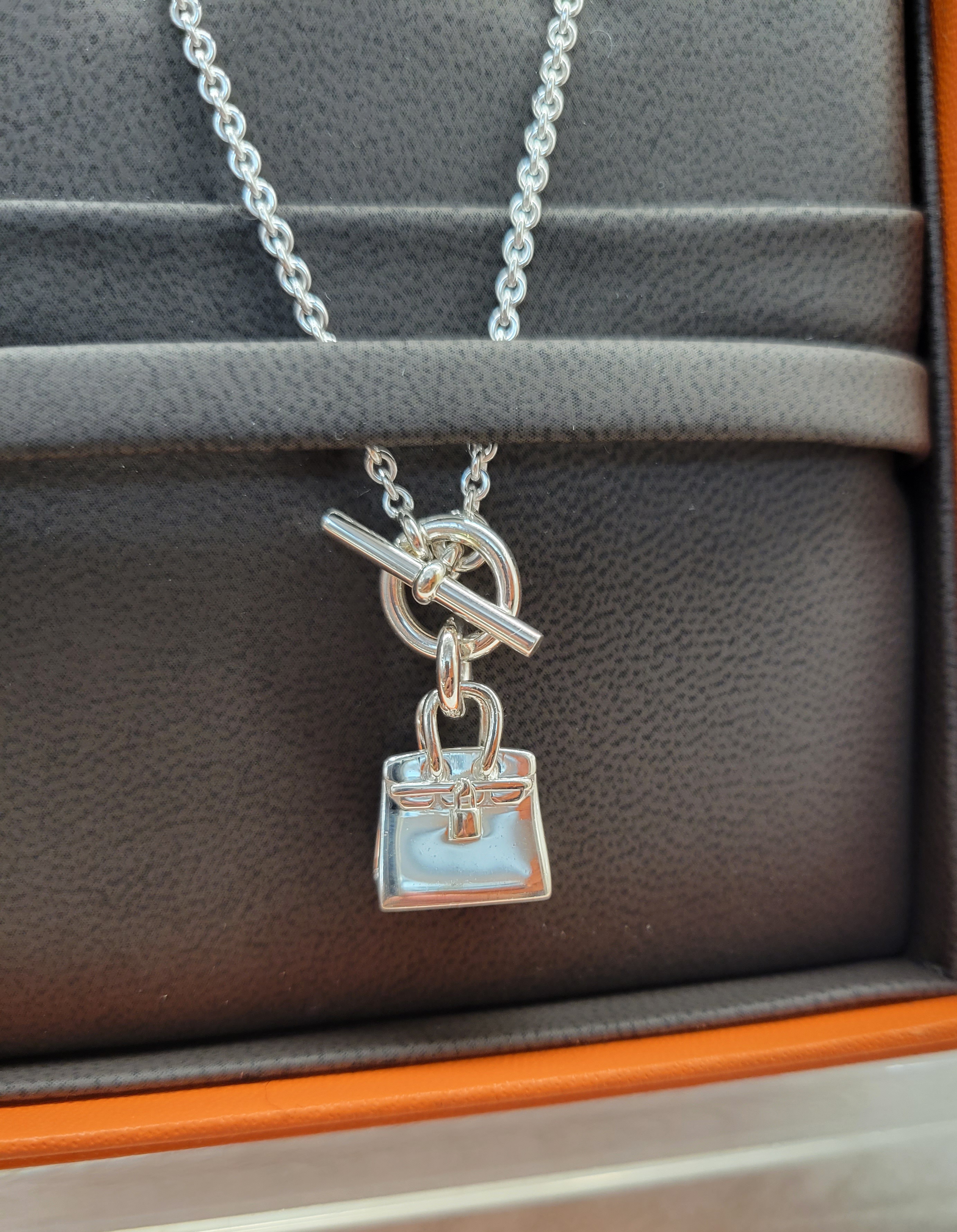 HERMES 925  birkin necklace 純銀 頸鏈