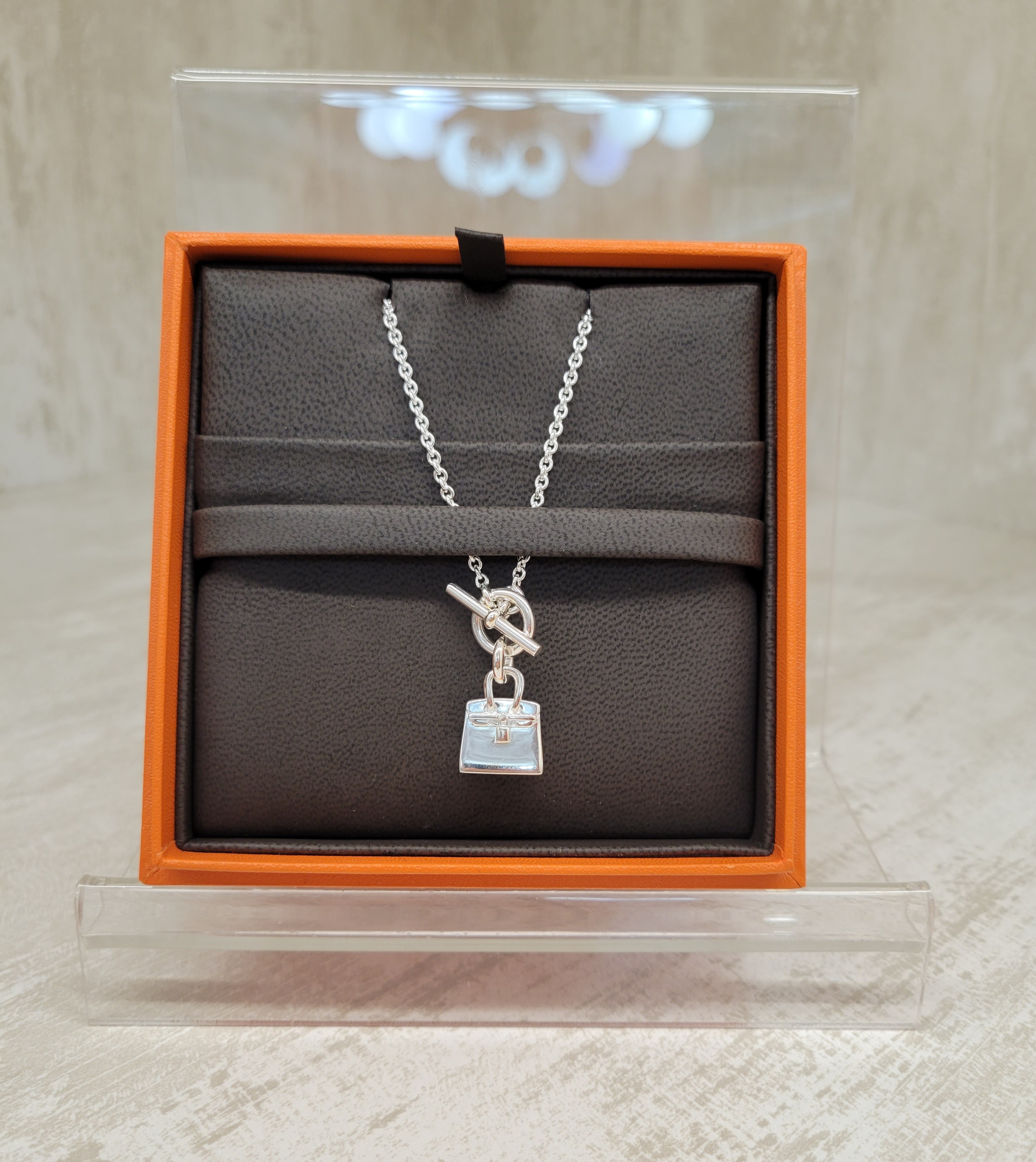 HERMES 925  birkin necklace 純銀 頸鏈