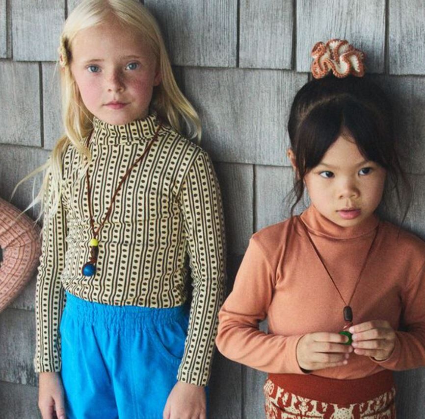 Misha & Puff  Pima棉高領上衣  Turtleneck - Raffia Little House Floral