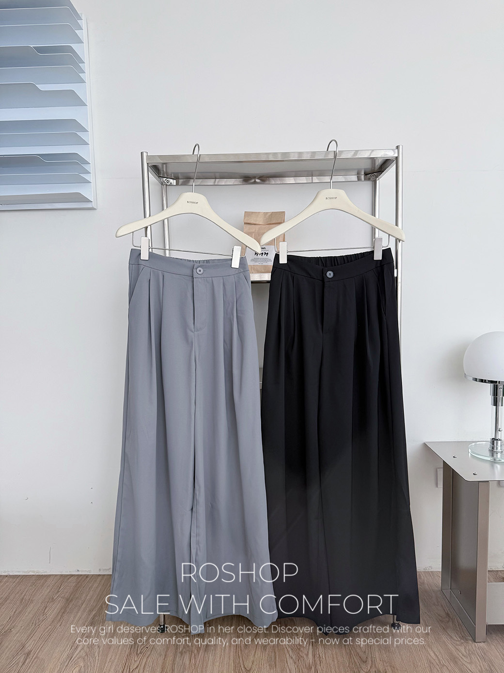 限定特賣!by roshop!顯瘦直筒西裝褲-2色