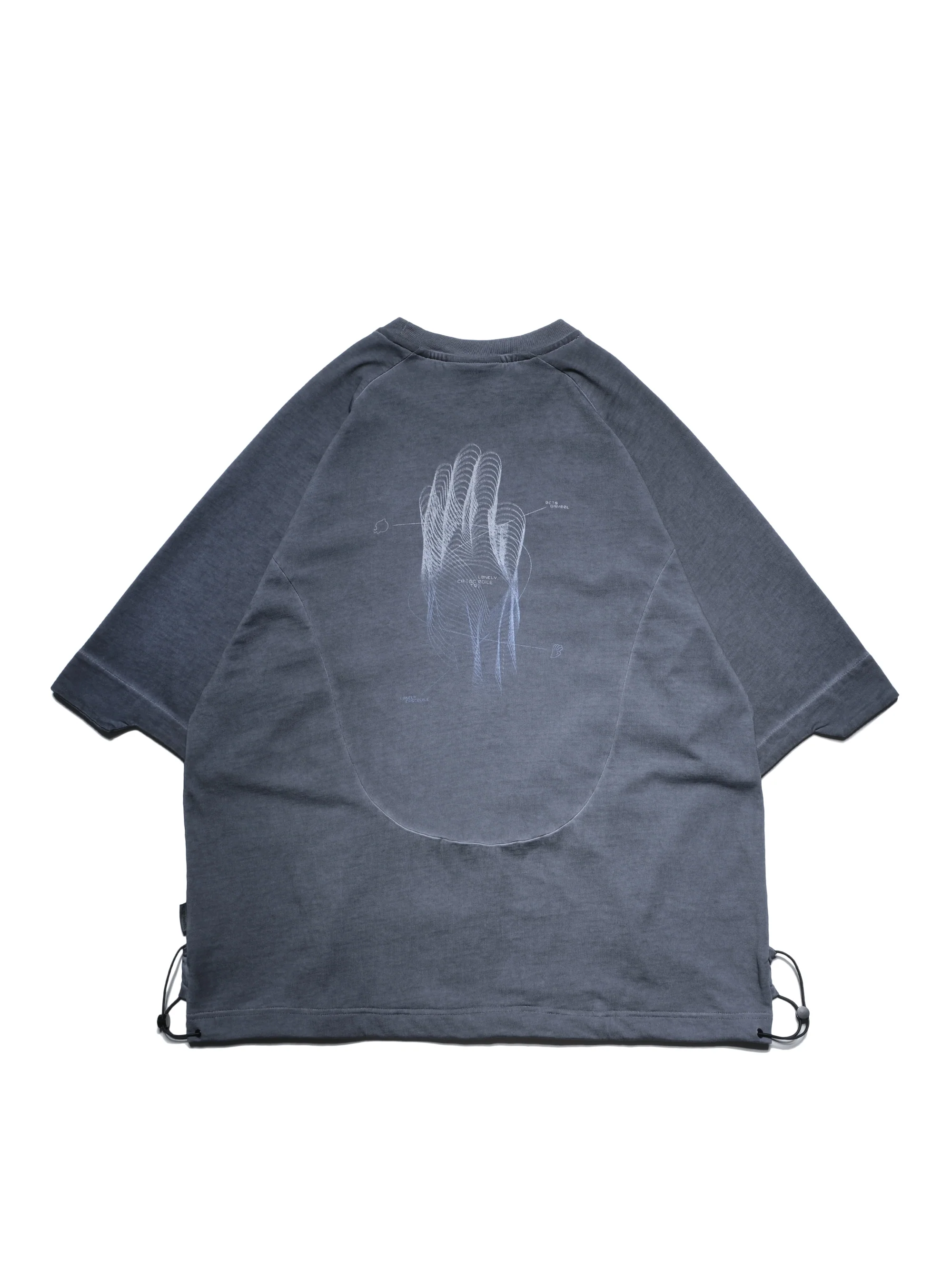 S25-OL-T Octo x Lonely.crocodile Silent Motion Graphic Tee - Navy
