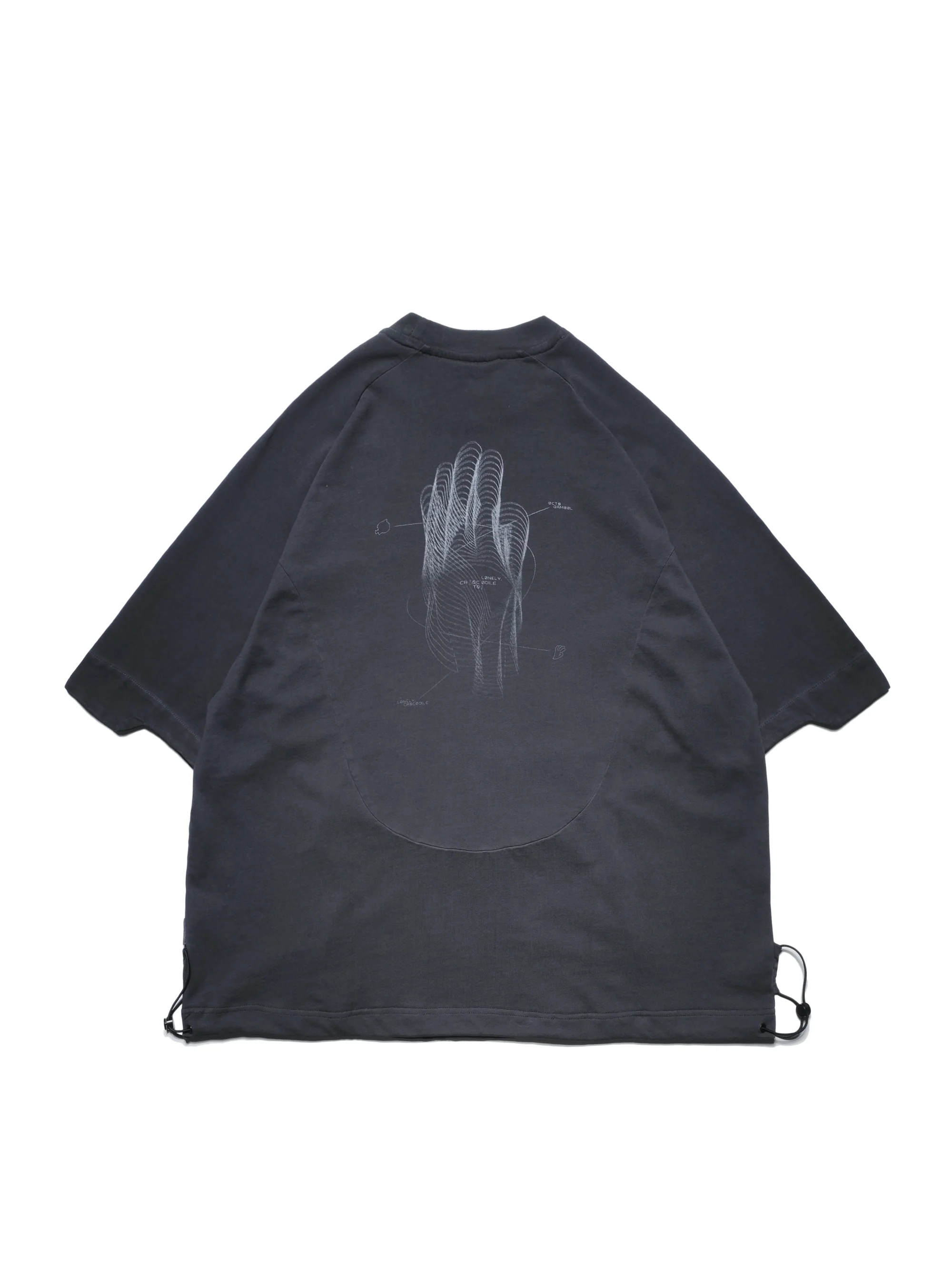 S25-OL-T Octo x Lonely.crocodile Silent Motion Graphic Tee - Black