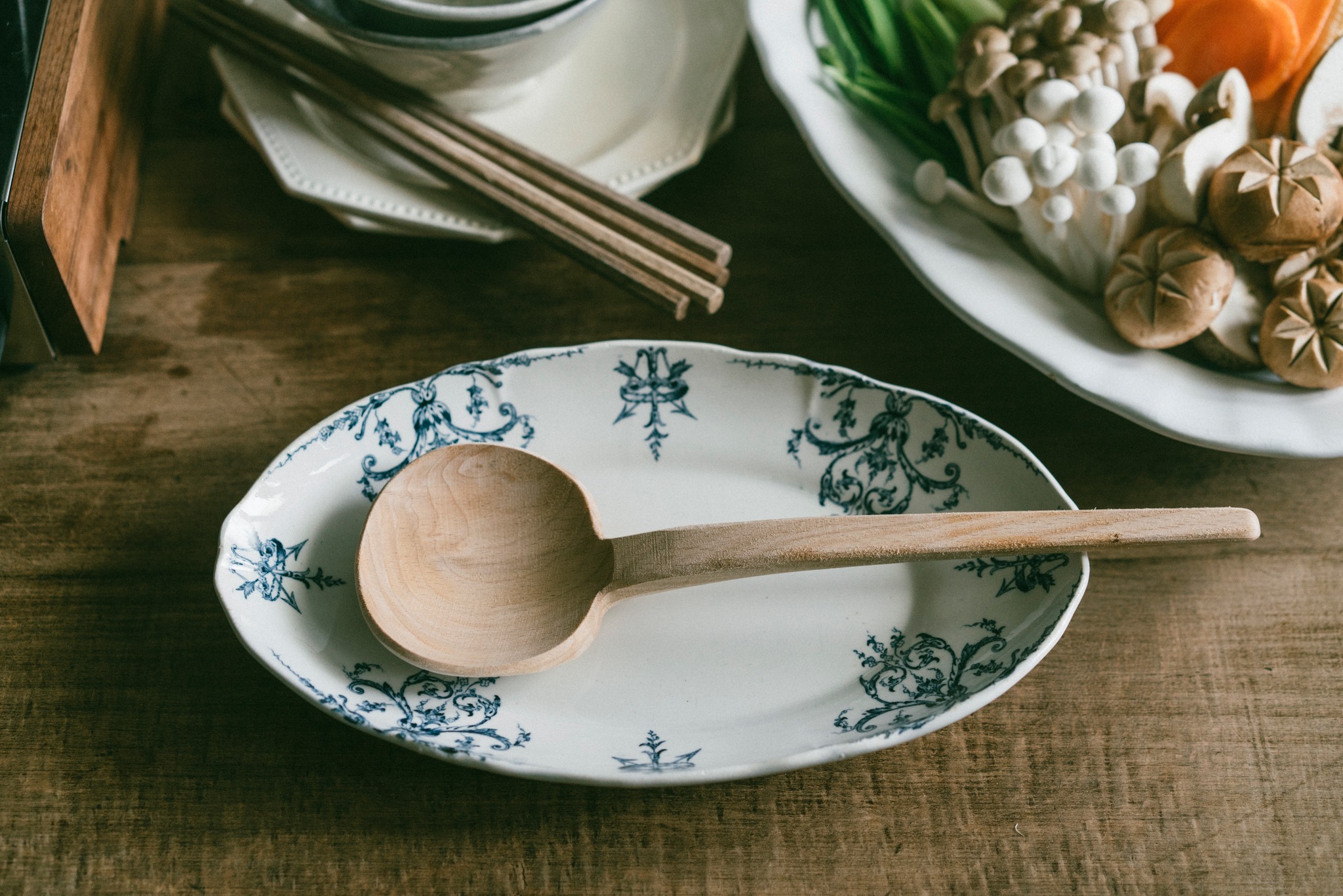 日本職人手工刀削無塗漆木杓