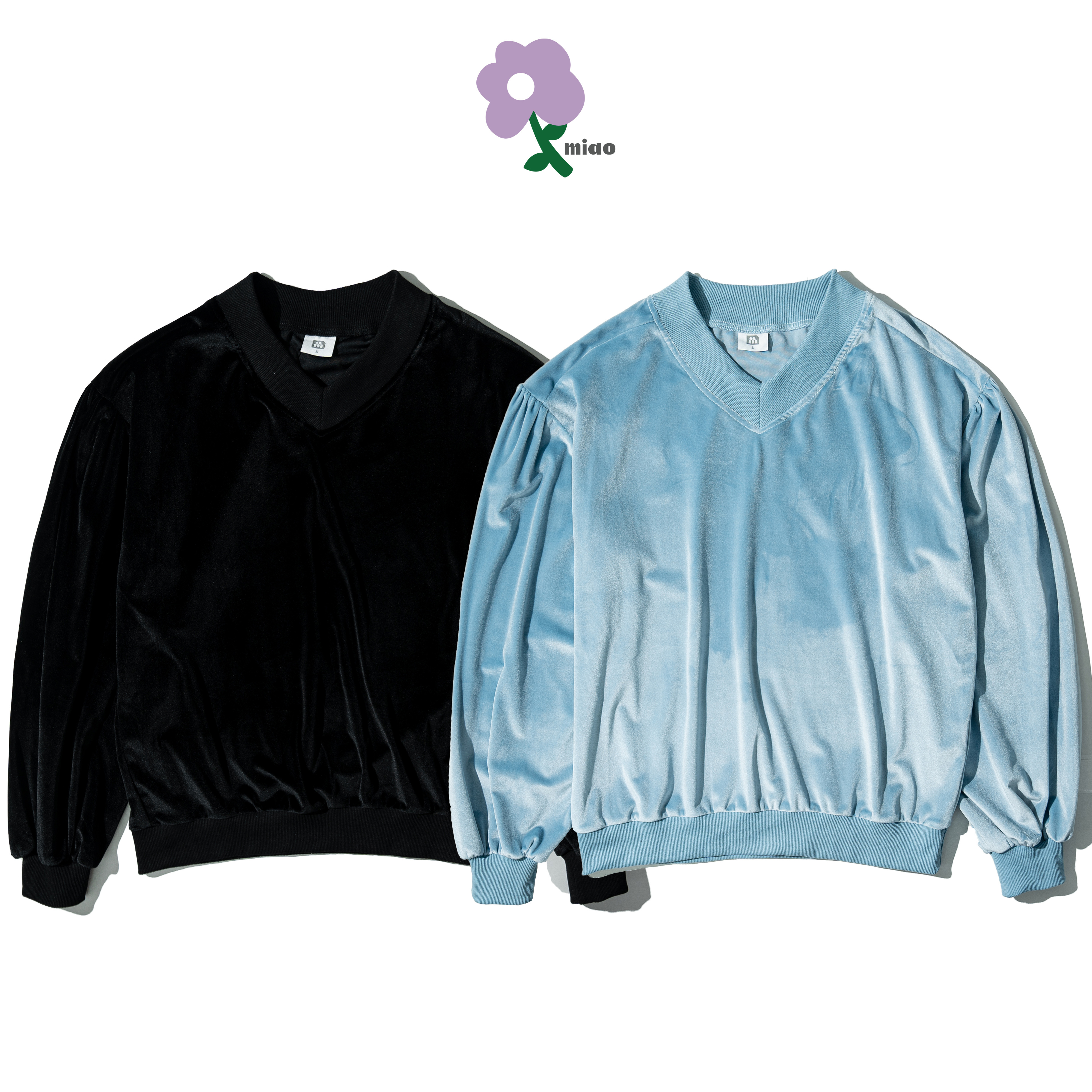 AGILITY MIAO Puff Sleeve V-Neck Sweater V領 蓬袖大學Tee [M-VT]