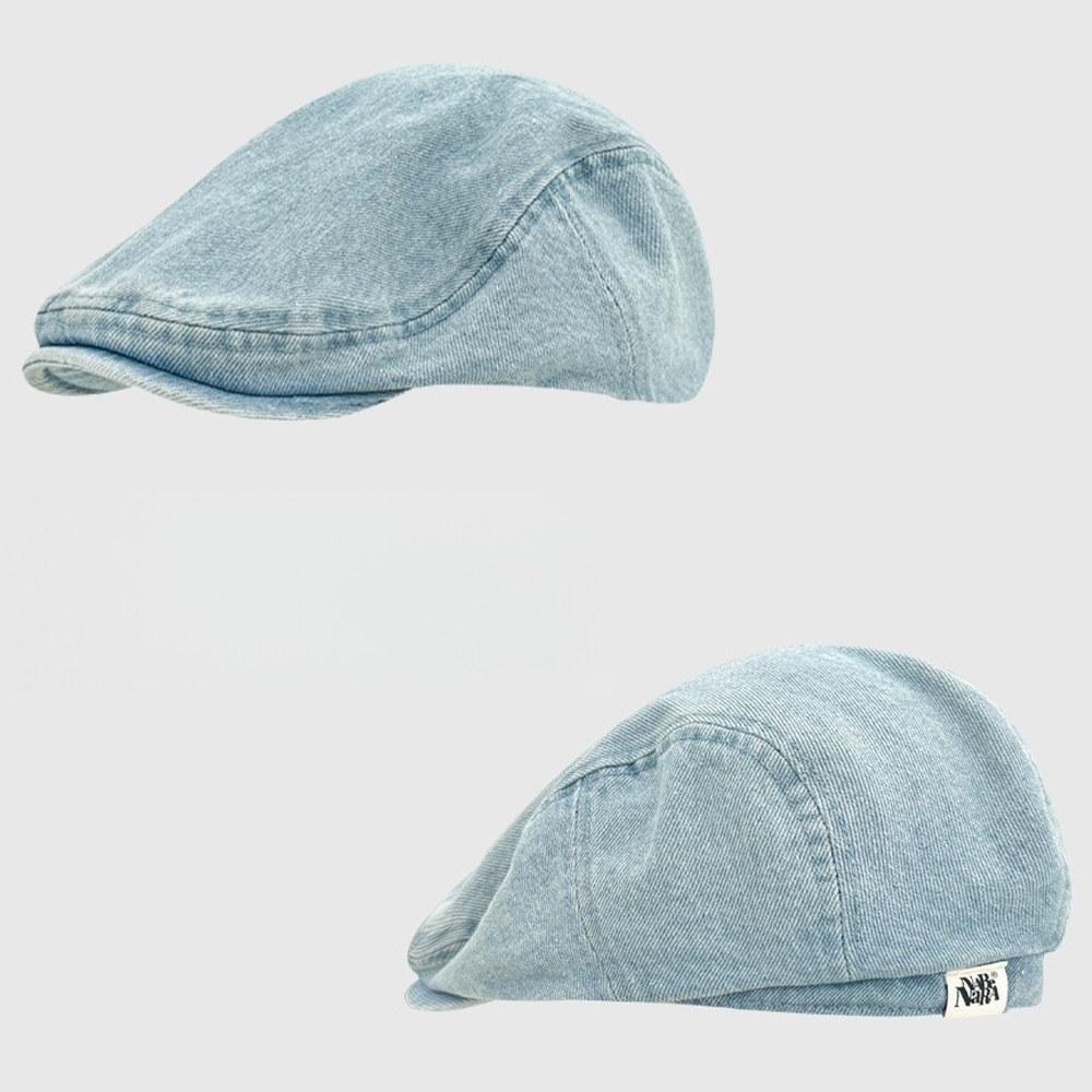 水洗做舊 畫家帽 復古牛仔 大頭圍 貝雷帽 帽子女 前進帽 115