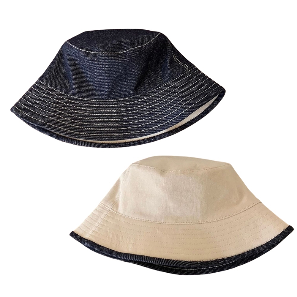 牛仔帽 雙面帽 女生帽子 遮陽帽 帽子 漁夫帽 顯臉小 百搭 116