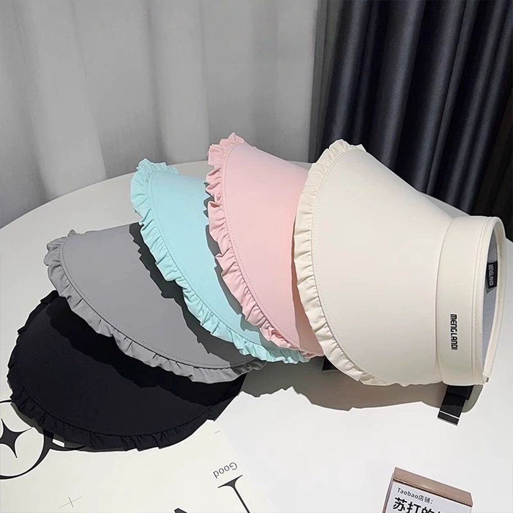 冰絲帽 女生帽子 遮陽帽 運動 大帽簷 防曬帽 空頂帽 旅遊 118