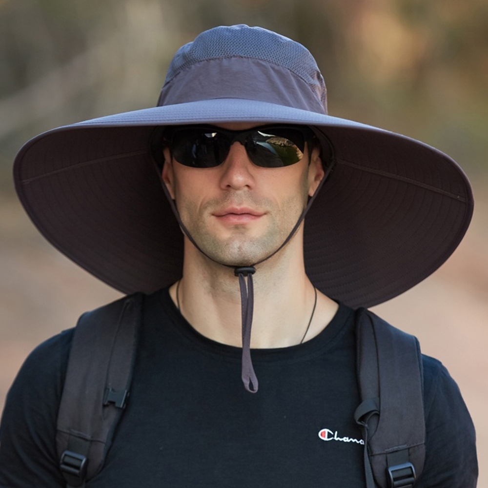 遮陽帽 男生帽 戶外 漁夫帽 防水 登山帽 超大帽簷 防曬帽 104