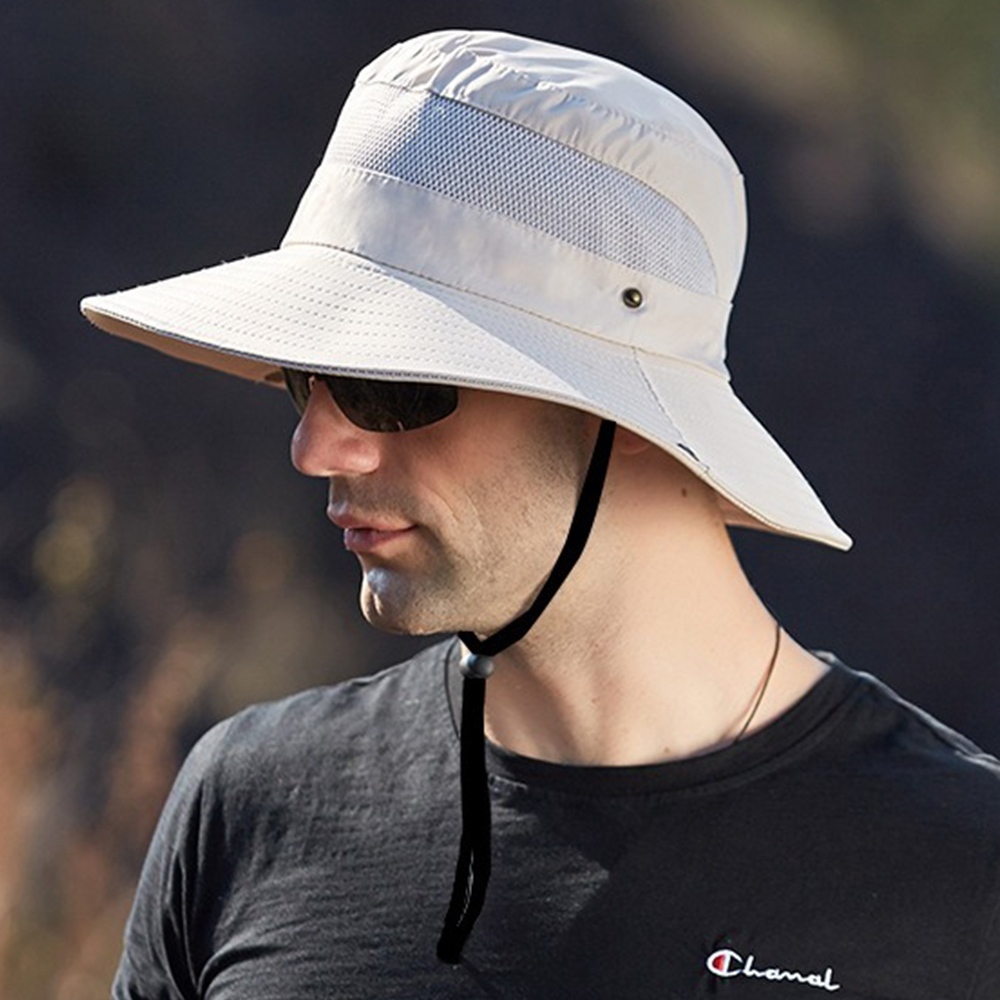 大帽簷 防曬帽 透氣 登山帽 遮陽帽 漁夫帽 網眼 男女通用 103
