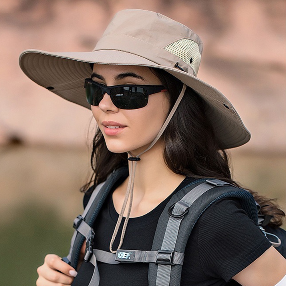 登山帽 防曬 透氣 大帽簷 遮陽帽 漁夫帽 男生帽子 戶外帽 105