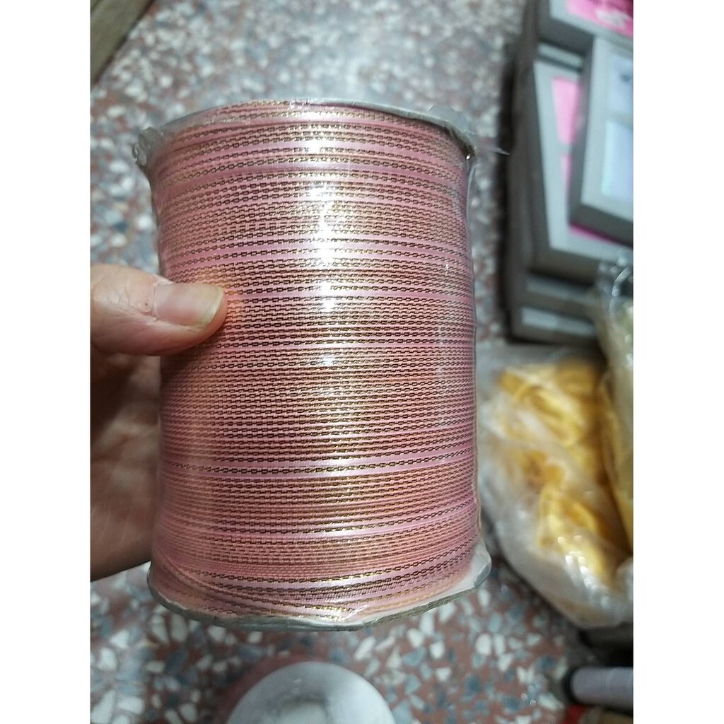 【台灣現貨速發】0.3公分全金蔥邊秀士緞帶｜100尺40元｜緞帶 秀士緞帶 包裝材料