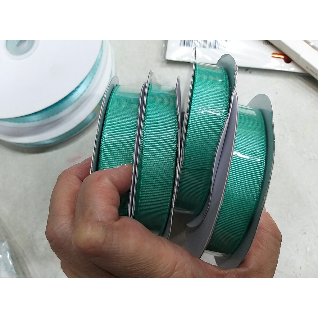 【台灣現貨速發】1.8公分 迴紋羅紋T藍緞帶｜1捲25碼 90元｜緞帶 秀士羅紋緞帶 包裝材料