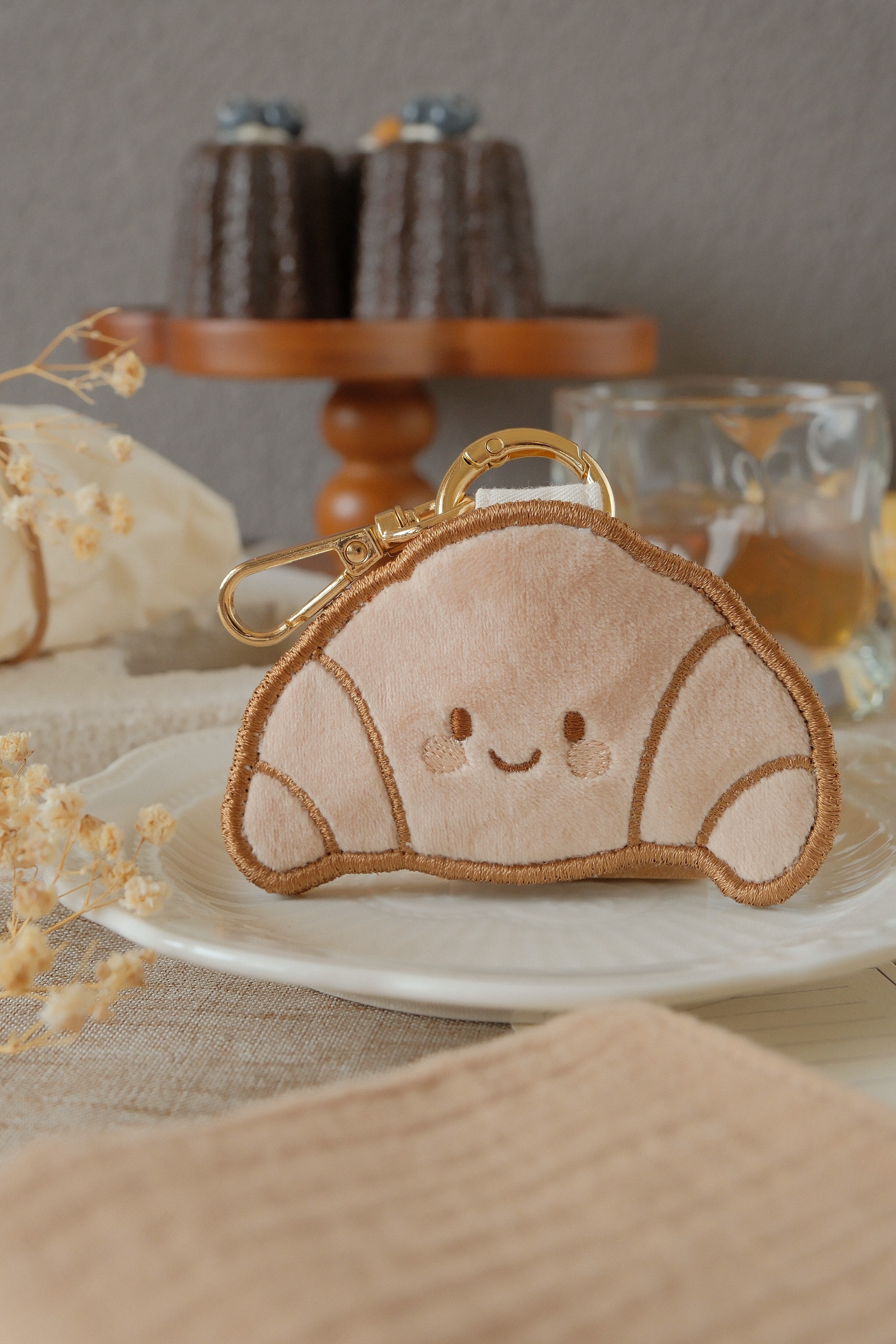 Hi Y.P store-刺繡鑰匙圈-獨家設計-可頌