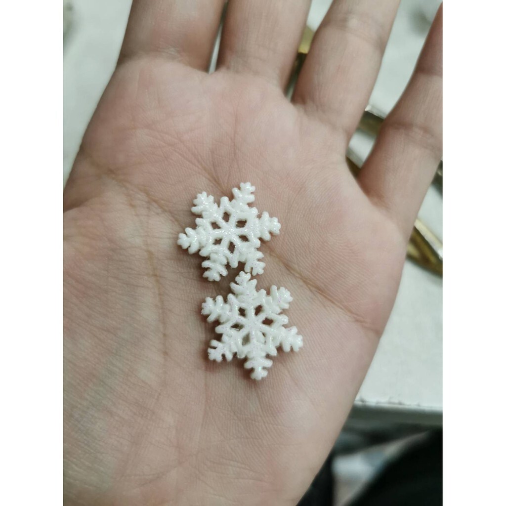 【台灣現貨速發】20個*1.5元-聖誕節 迷你雪花 手機飾品迷你配件 貼片
