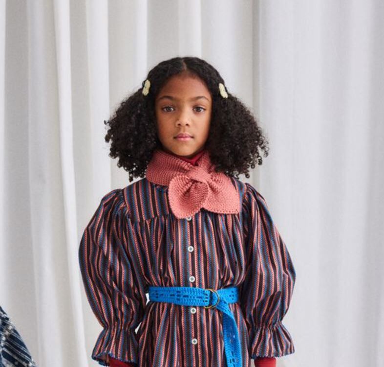 Misha & Puff  羊毛針織領結圍巾  Sledding Scarf - Rosewood