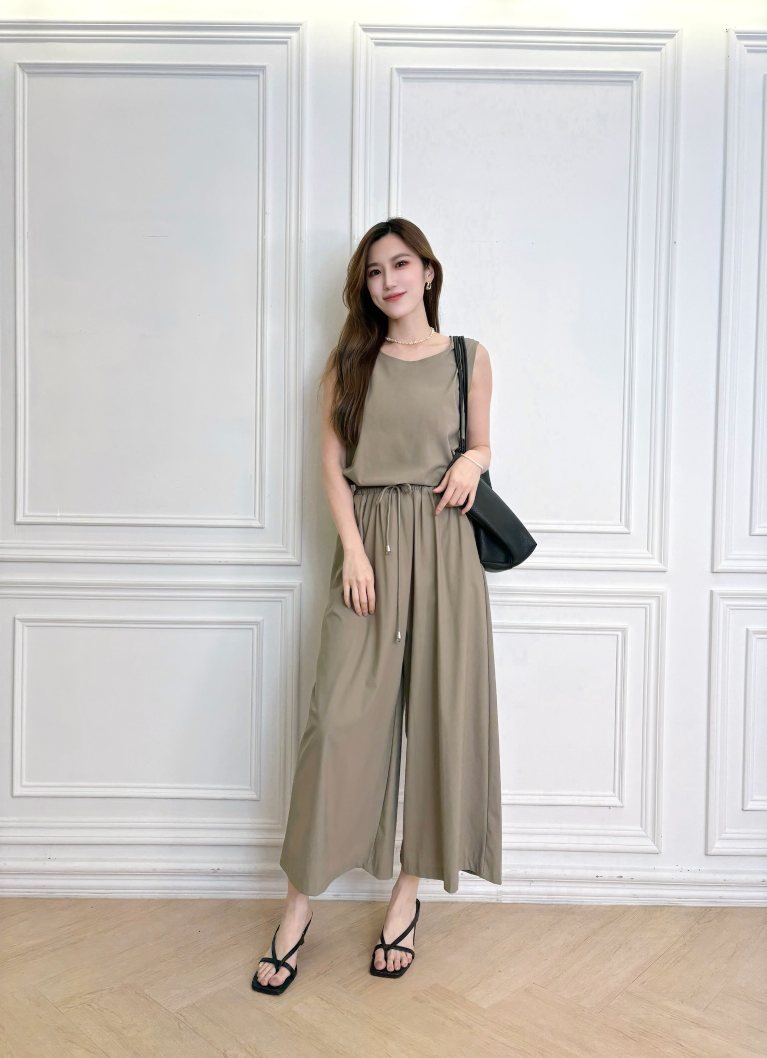 舒適背心+抽繩褲SET