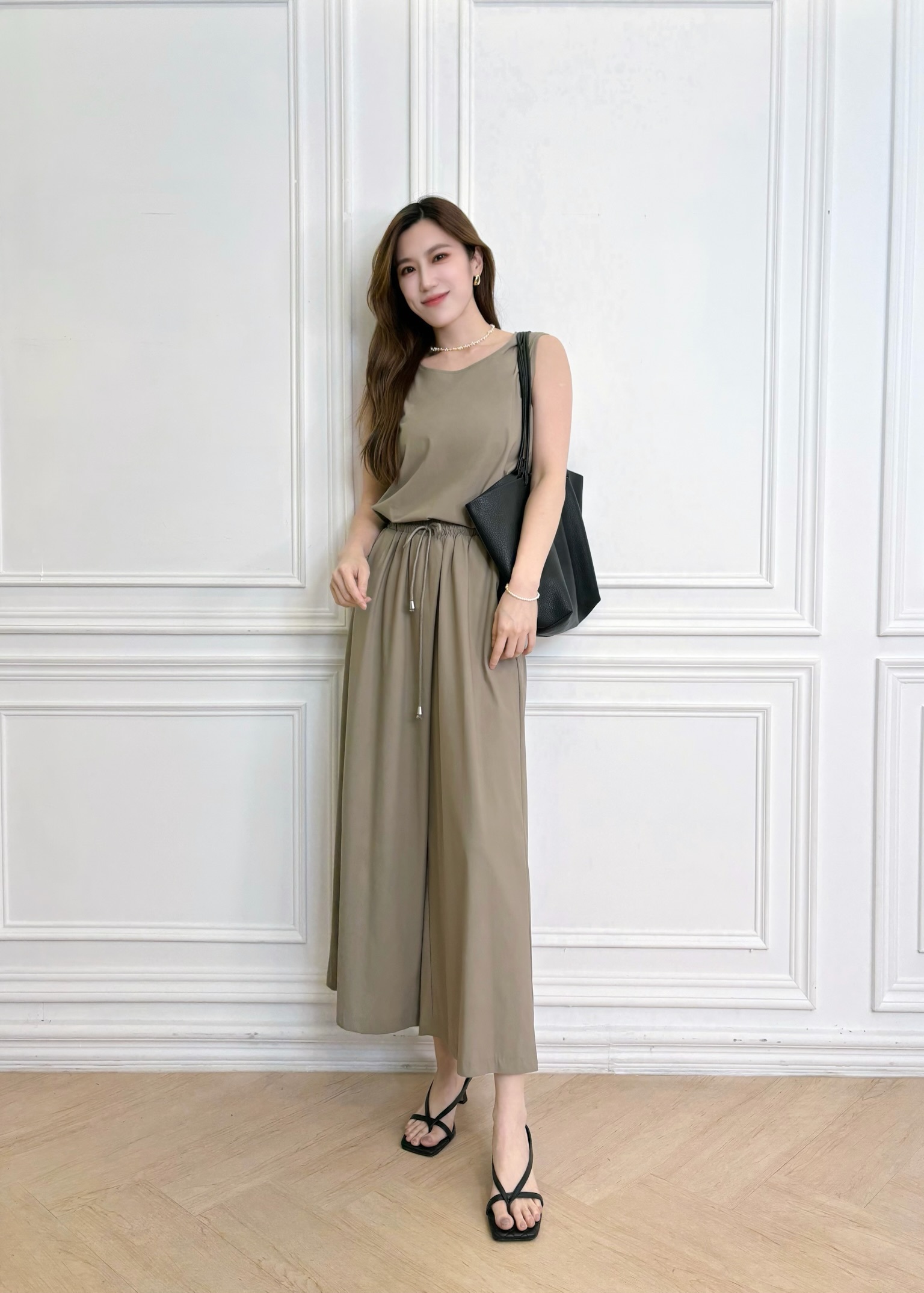 舒適背心+抽繩褲SET