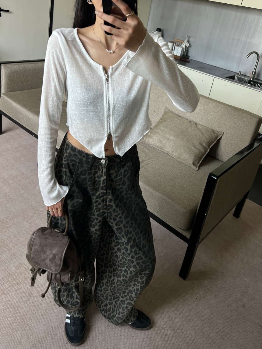 竹節棉上下拉鏈上衣*3色