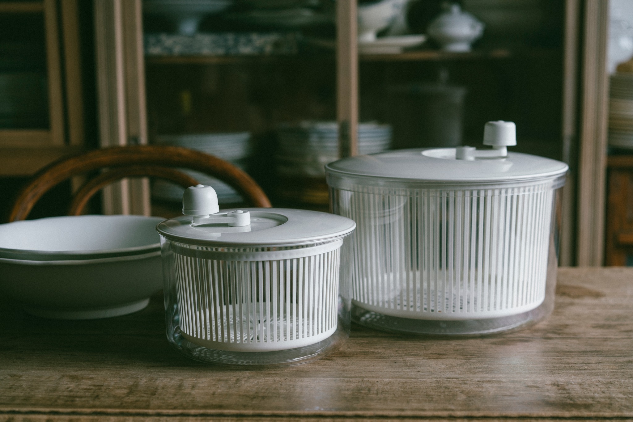 日本製Kakusee蔬果生菜轉轉瀝水籃