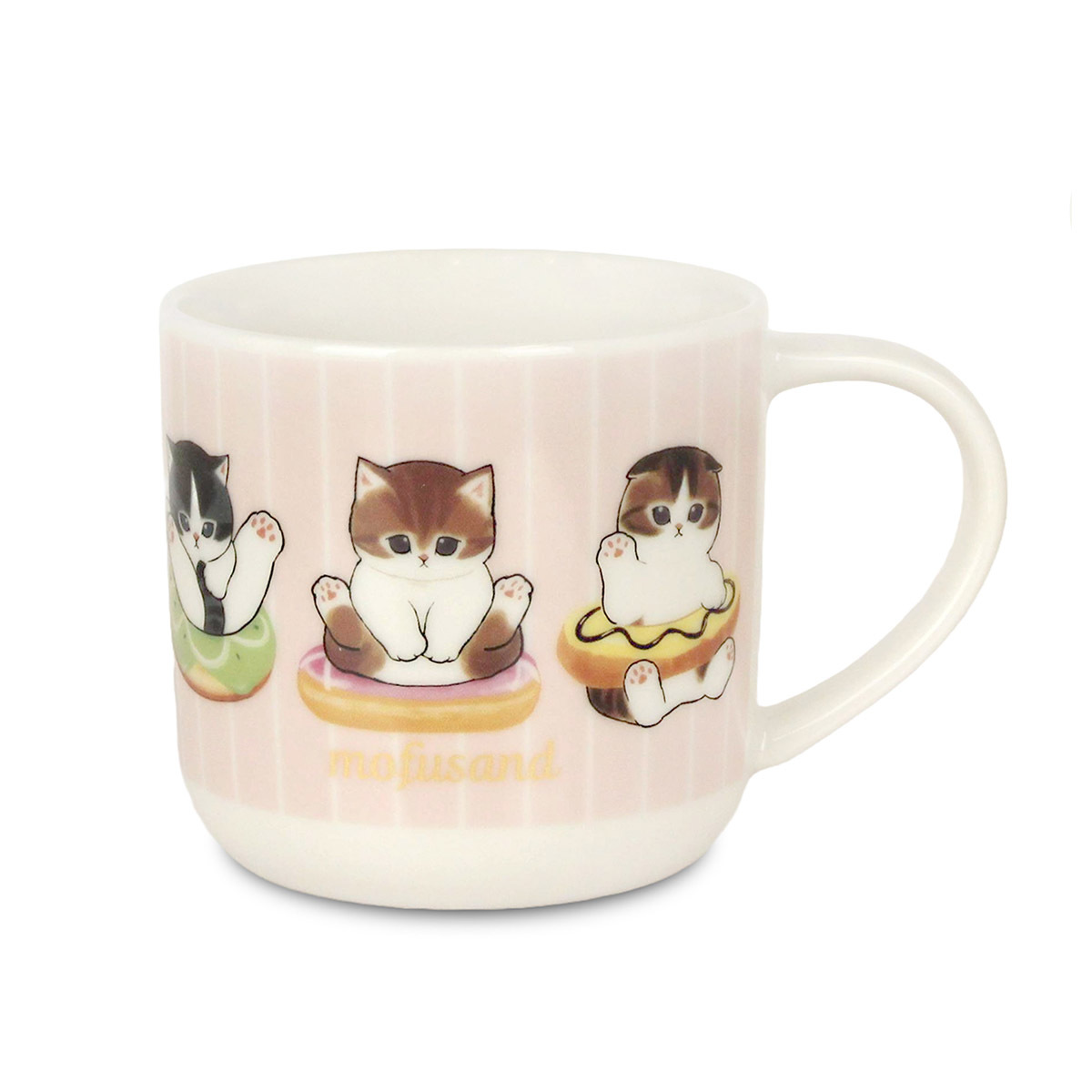 日本Yamaka mofusand 350ml 瓷器耳杯 -甜甜圈 -MFS12-11