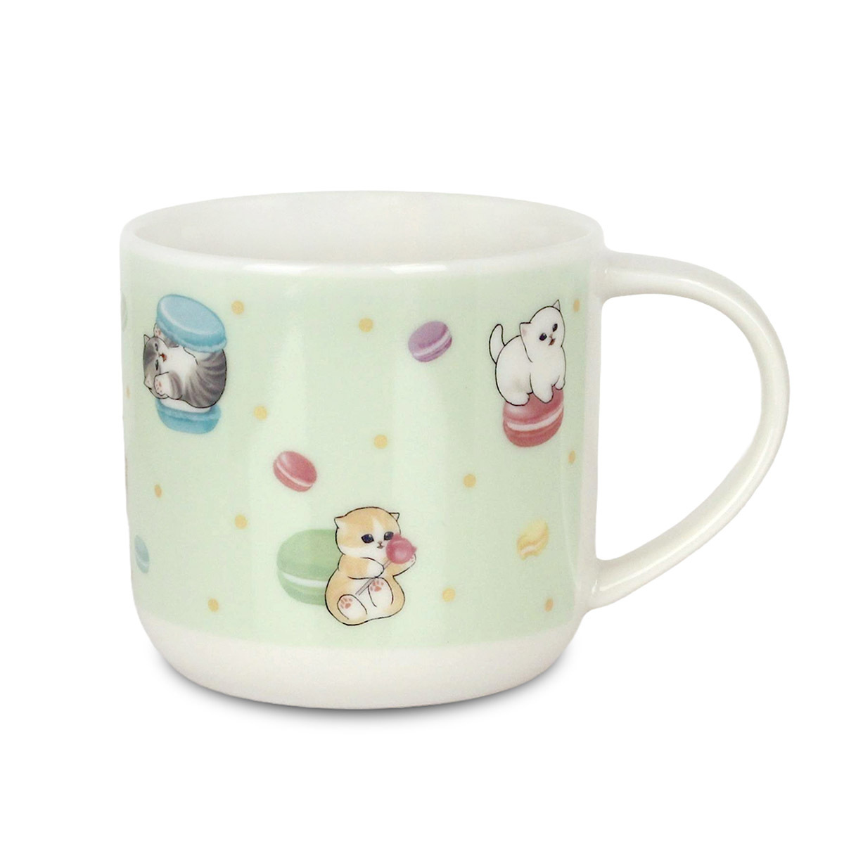 日本Yamaka mofusand 350ml 瓷器耳杯 -馬卡龍 -MFS11-11