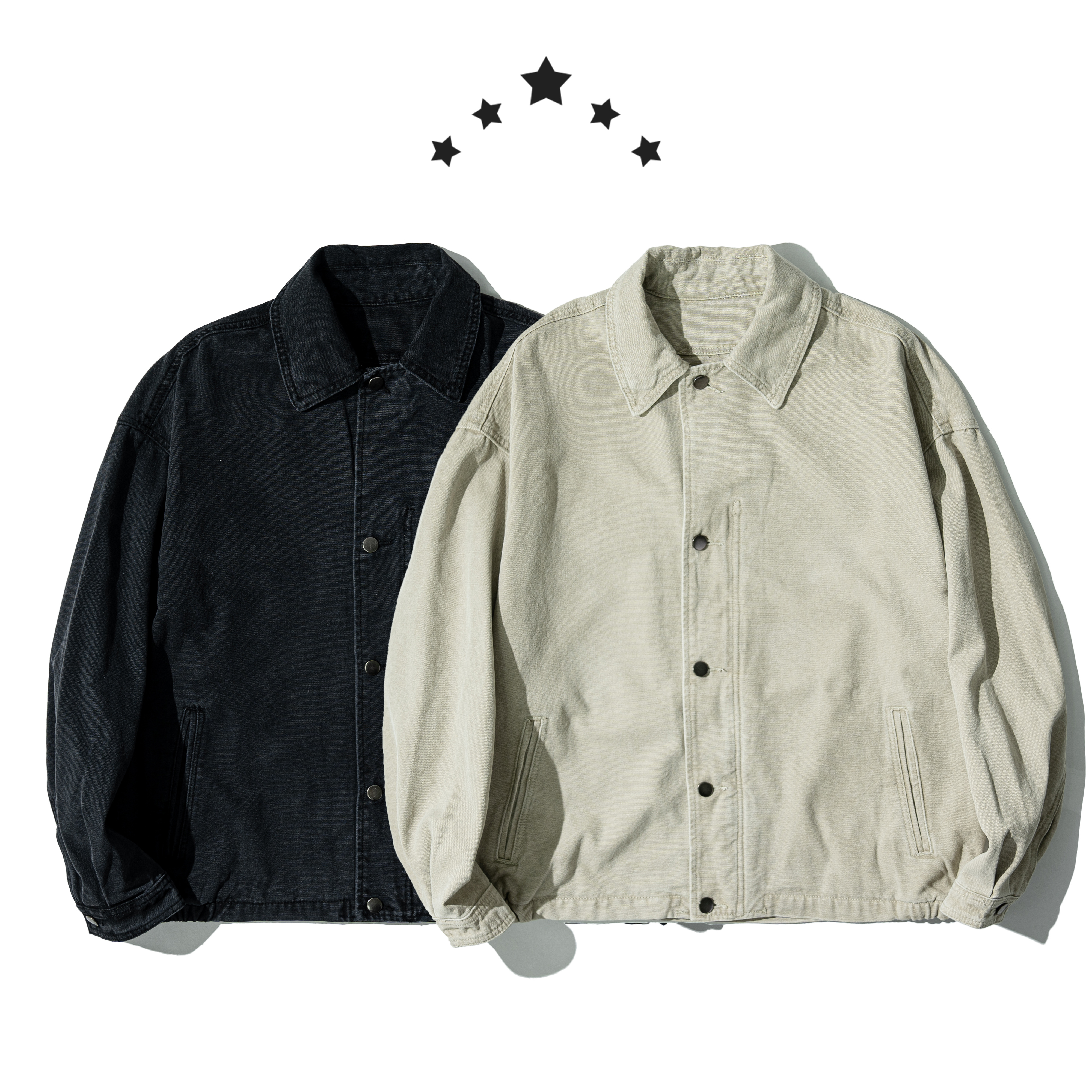 Washed Cotton Work Jacket 寬短 水洗棉 工作外套 [O-SH02]