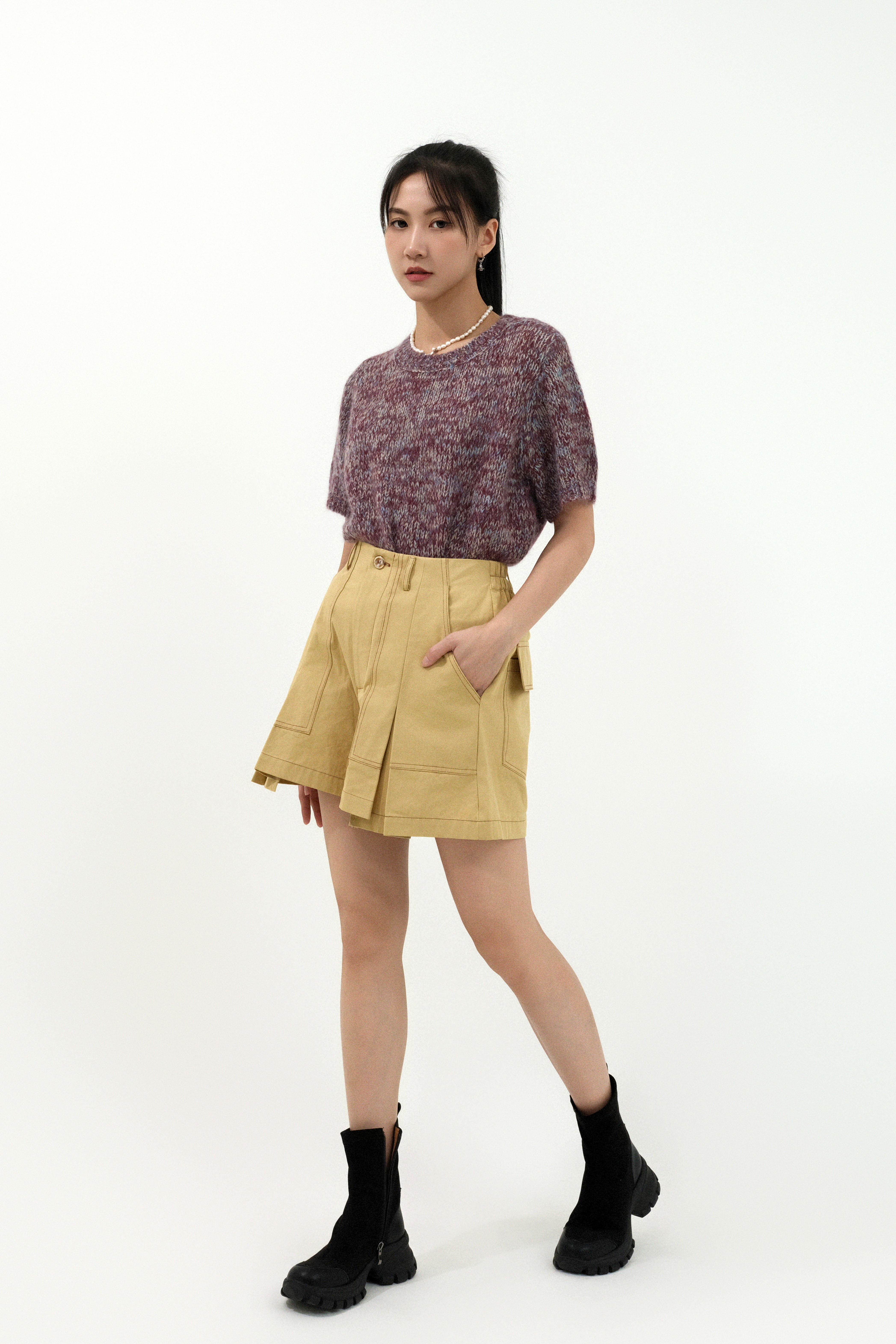 混色morhair短袖冷衫（現貨款式）