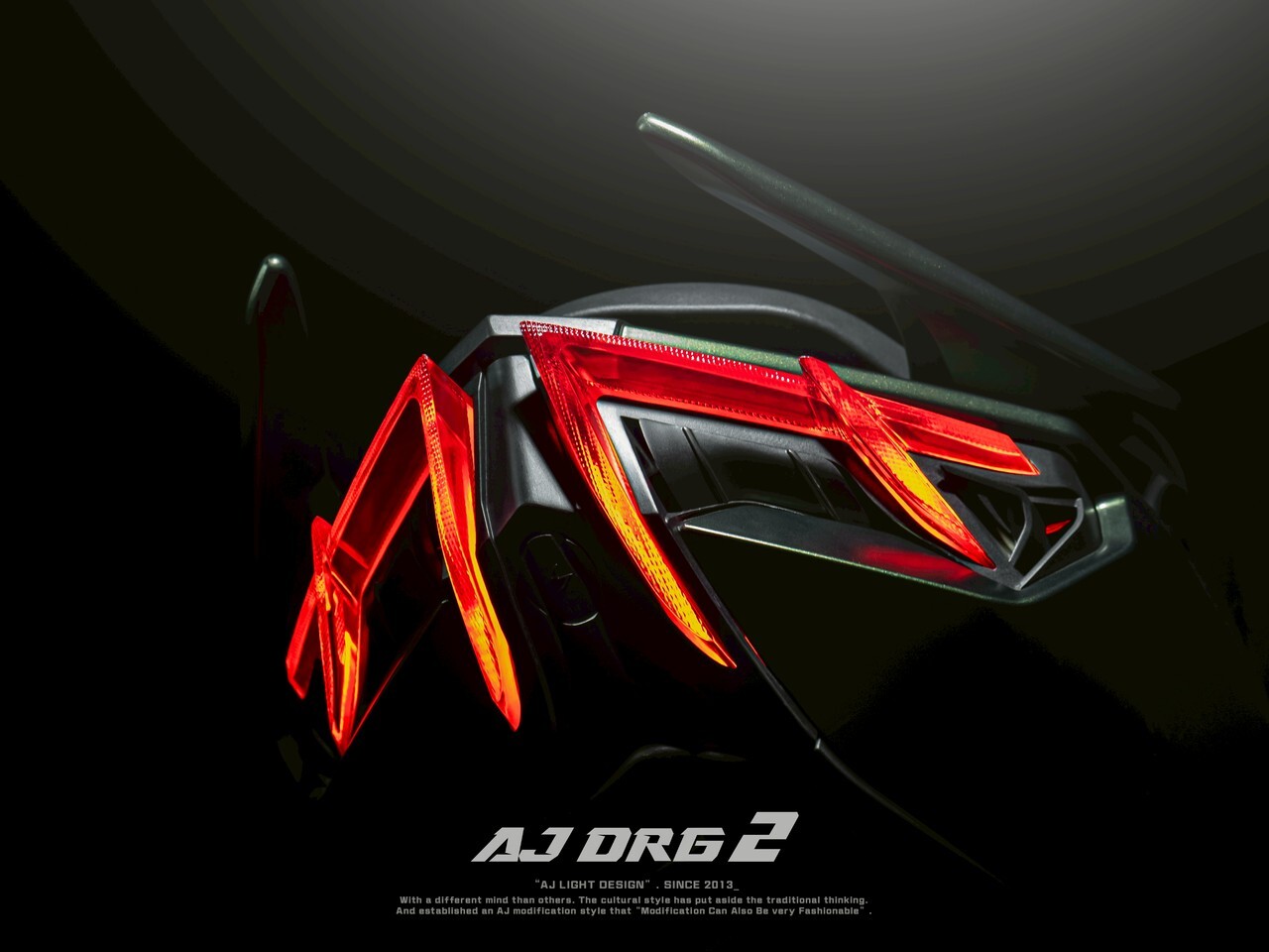 【AJ車燈】AJ DRG2尾燈｜龍二尾燈｜簍空導光柱｜SYM｜直上免修｜二代龍｜行車紀錄器預留孔｜