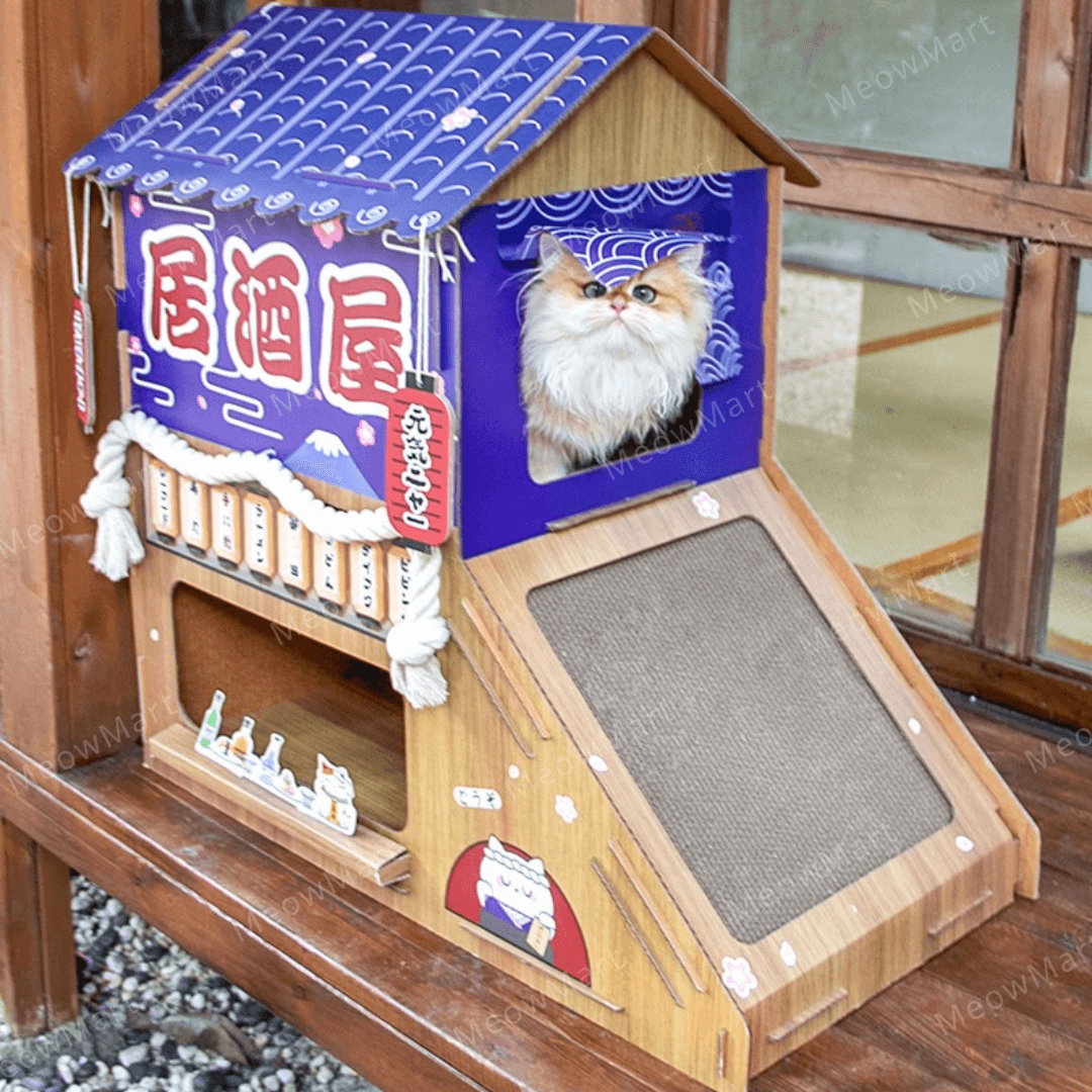 【新品8折】日式雙層居酒屋貓抓別墅