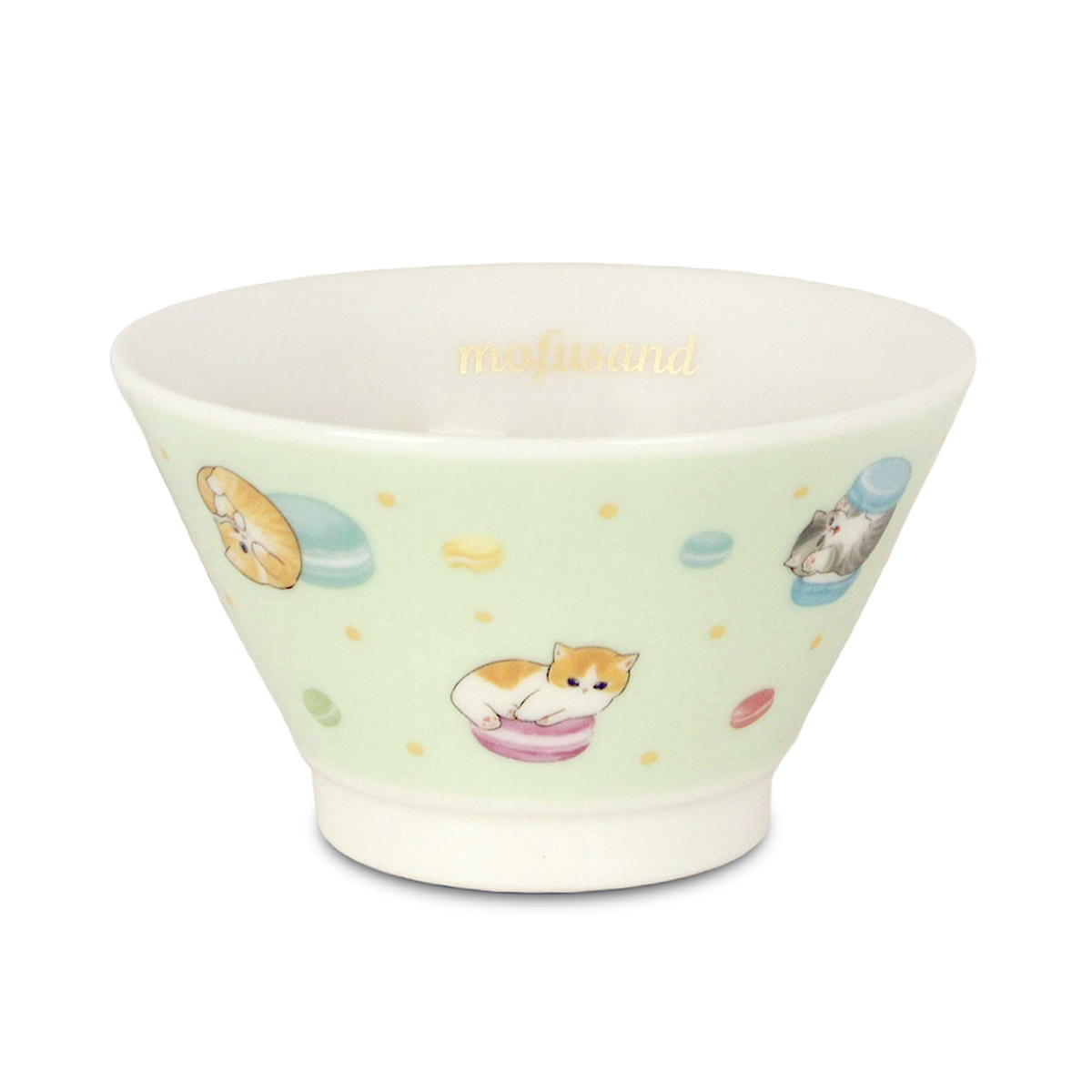 日本Yamaka mofusand 200ml / D10cm瓷器碗 -馬卡龍 -MFS11-352