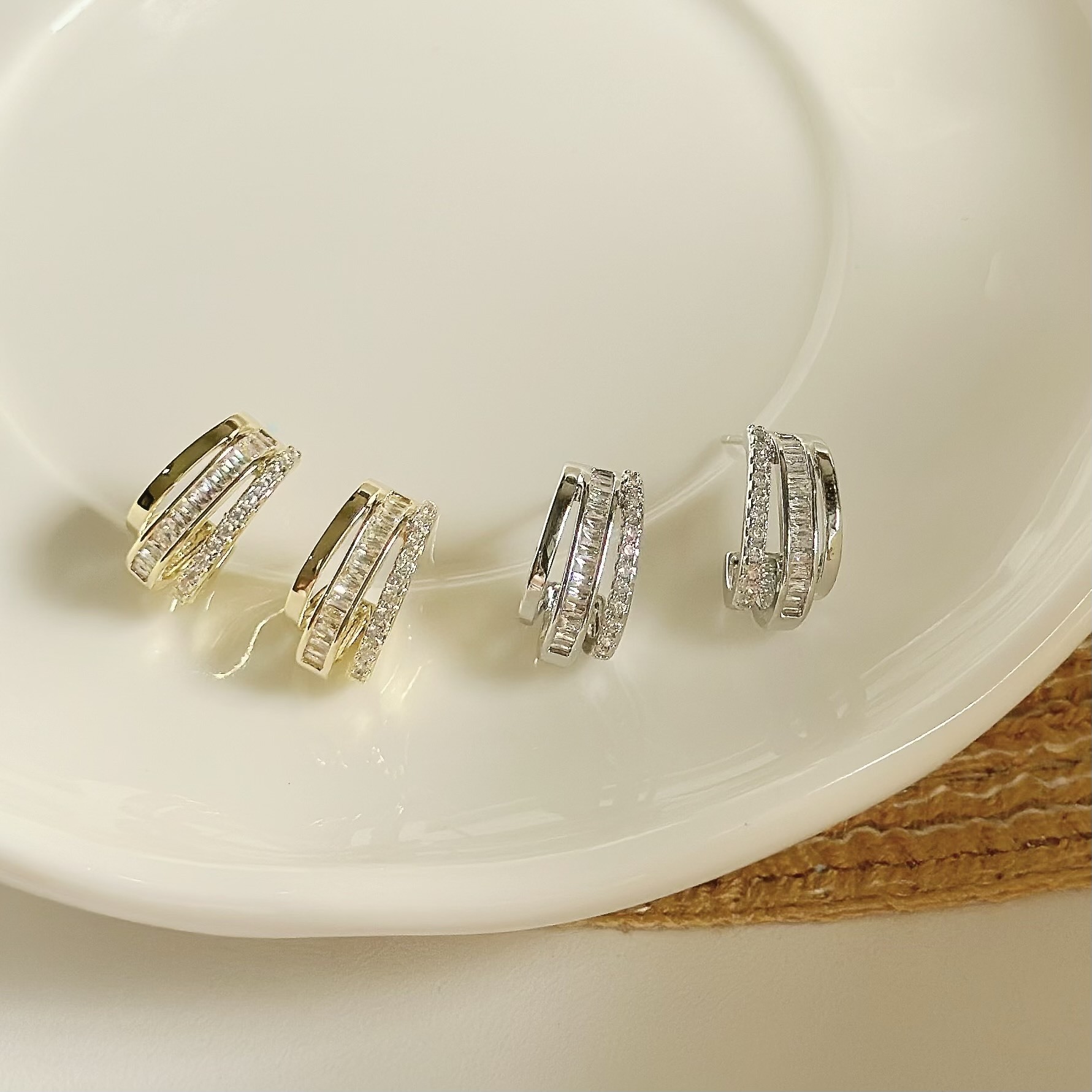 C125鋯石排鑽三層C字圈