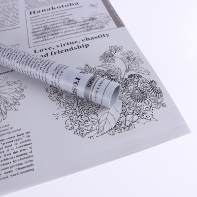 【台灣現貨速發】英文報  英文霧面紙 韓素紙｜ 一包20張｜ 包花束禮物包裝紙