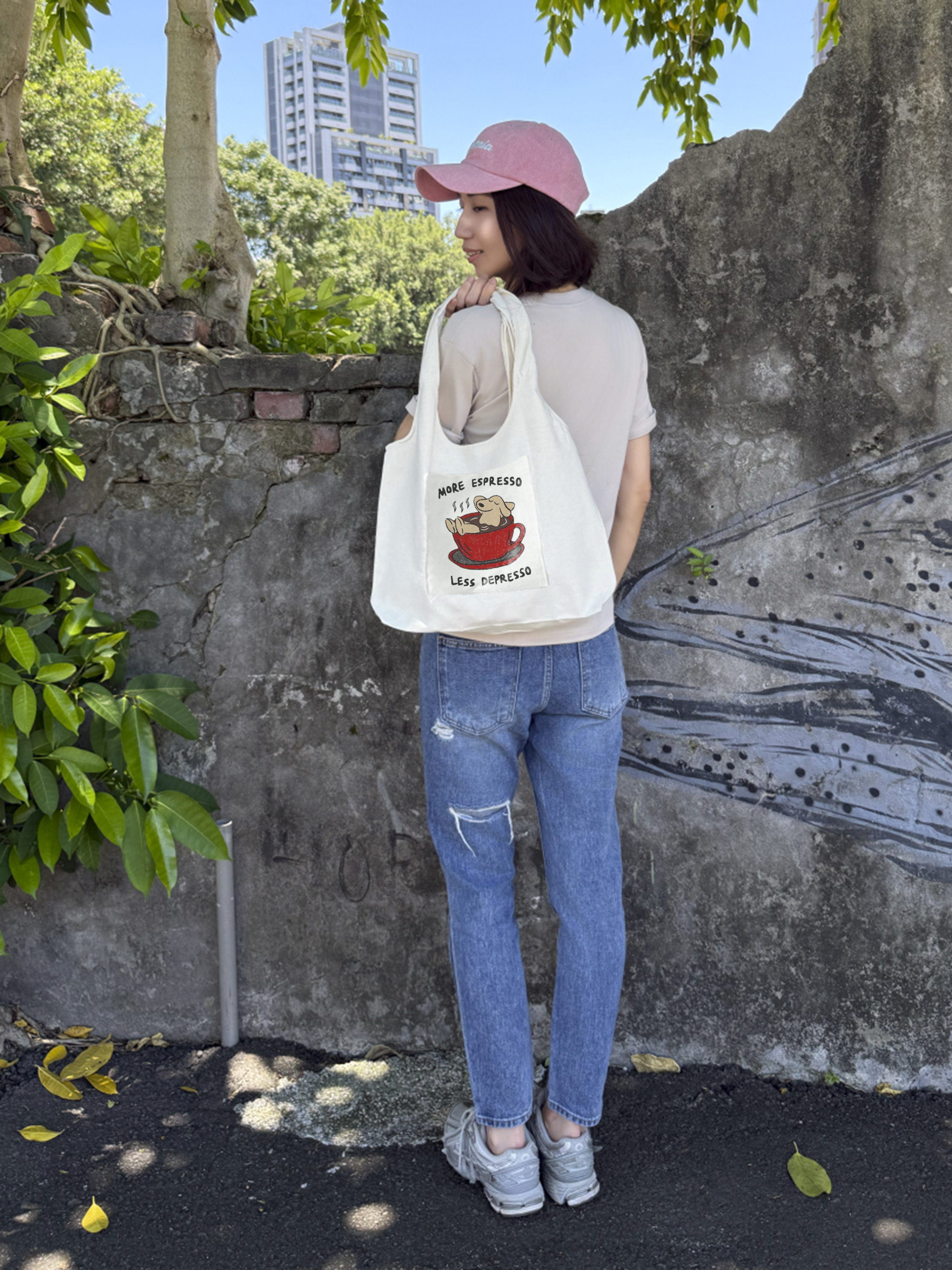 插畫萌力爆棚♡可愛狗狗陪你過日常(寬版托特包)