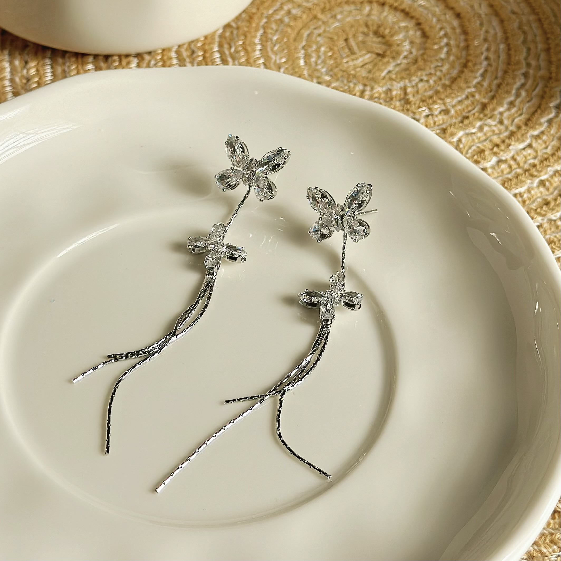 C143鋯石蝴蝶流蘇垂吊