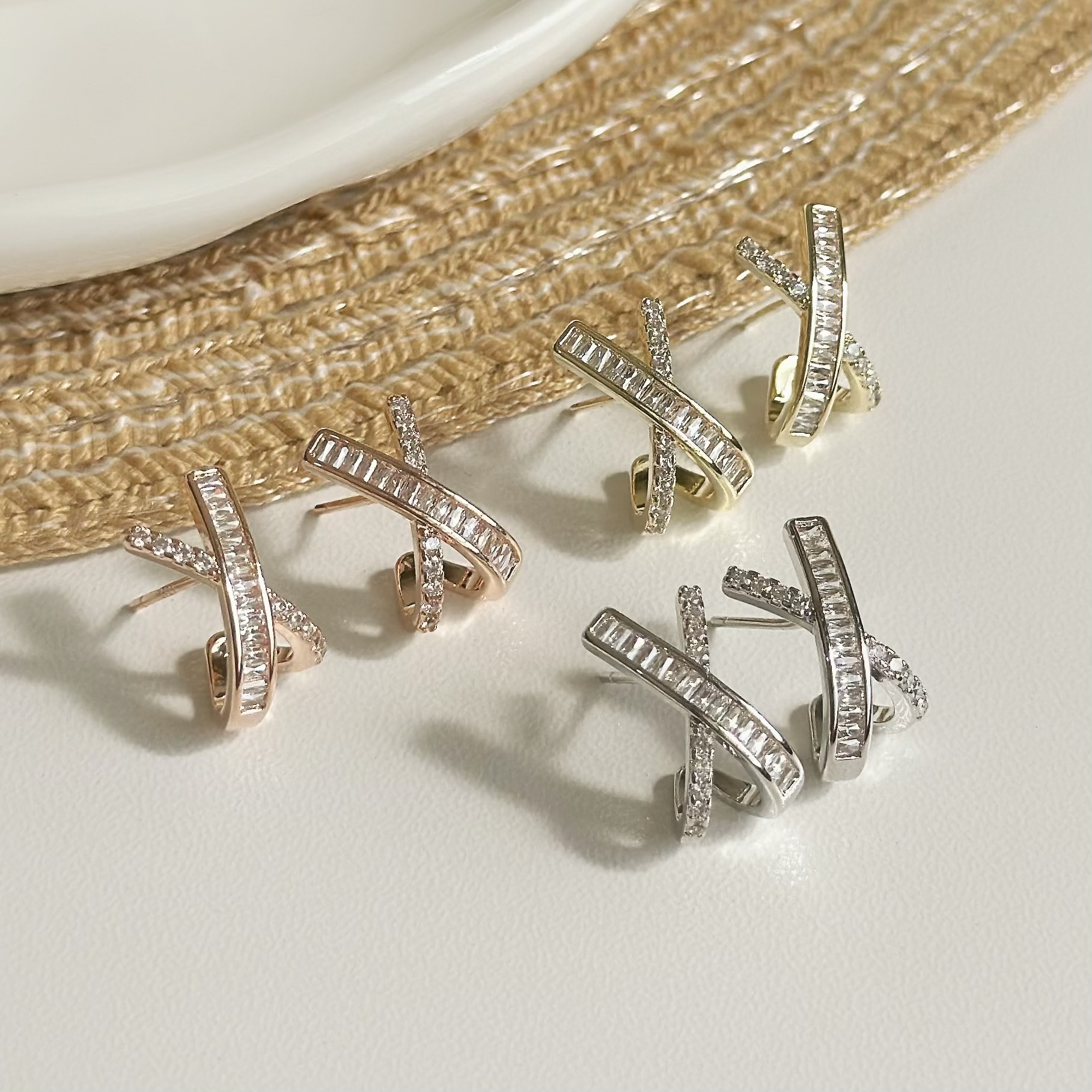 C145鋯石排鑽交叉C字圈