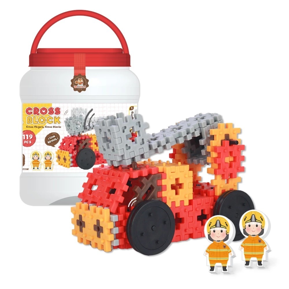 WOOHOO CROSS BLOCK 心心積木交通組 - 消防車