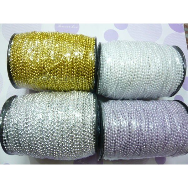 【台灣現貨速發】 3mm珍珠鍊｜一尺2元｜手工藝材料 珍珠