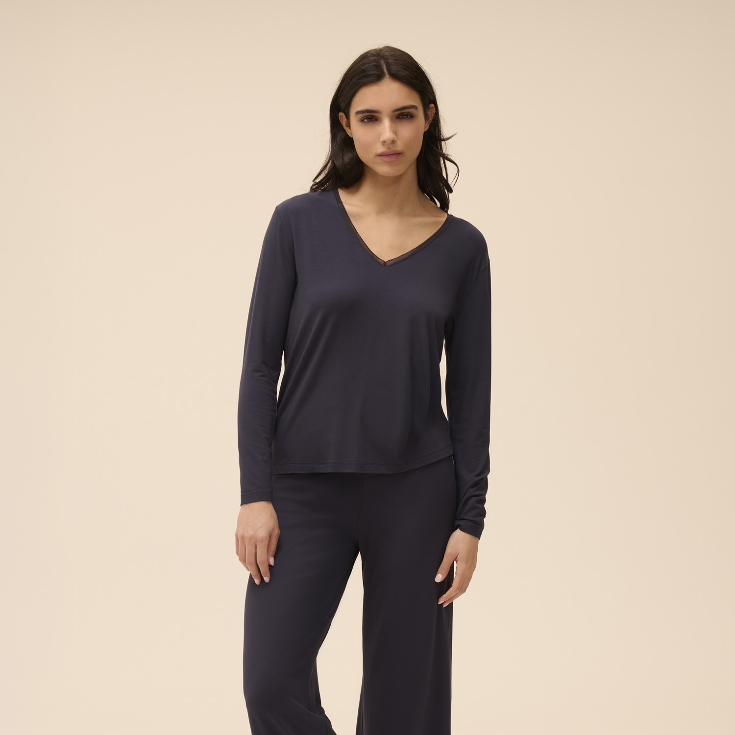 AURORE 黎明 長袖上衣 月光藍