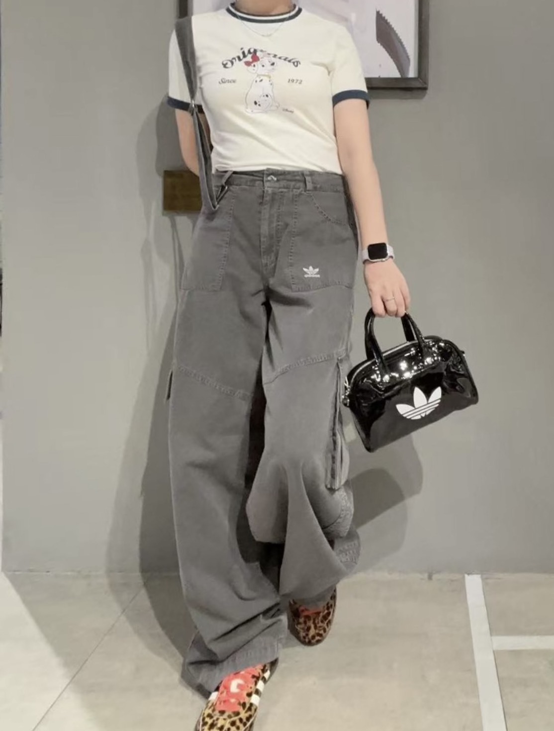 adidas originals CURVED TROUSERS 寬鬆舒適 運動長褲 女款 KH1180