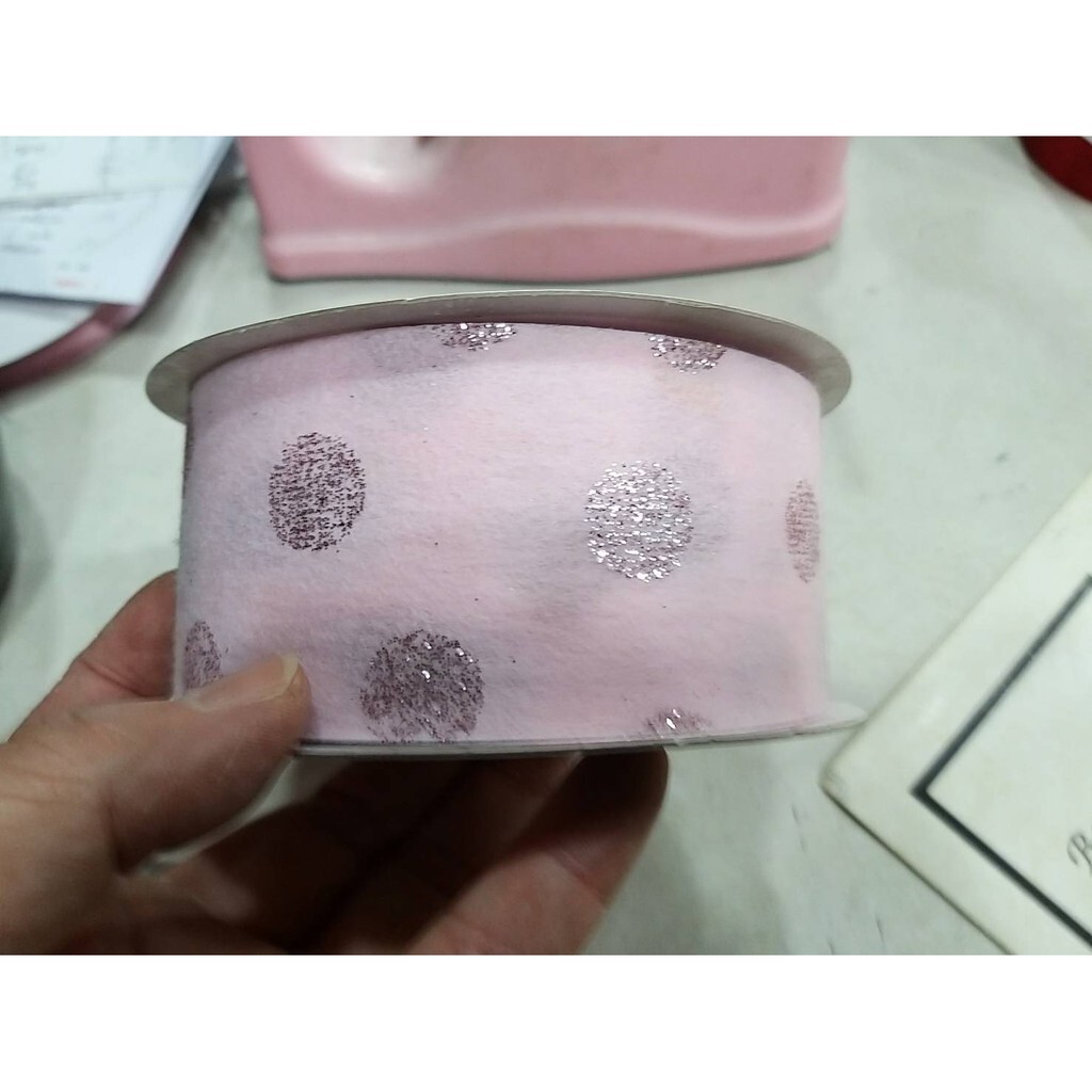 【台灣現貨速發】5公分燙金不織布緞帶 棉紙緞帶｜1捲25碼 80元｜緞帶 秀士棉紙緞帶 包裝材料