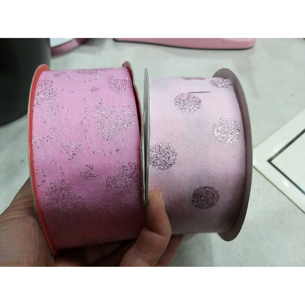 【台灣現貨速發】5公分燙金不織布緞帶 棉紙緞帶｜1捲25碼 80元｜緞帶 秀士棉紙緞帶 包裝材料