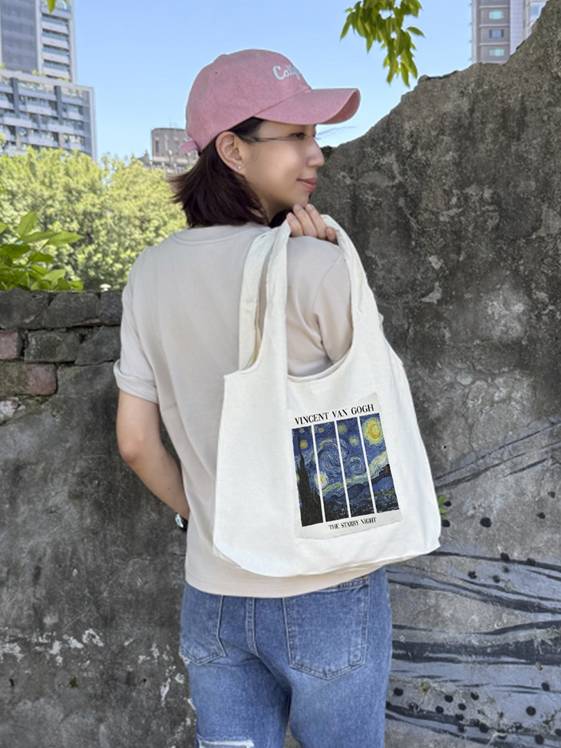 與梵谷有約之♡隨手拎出藝術的小宇宙 (寬版托特包)